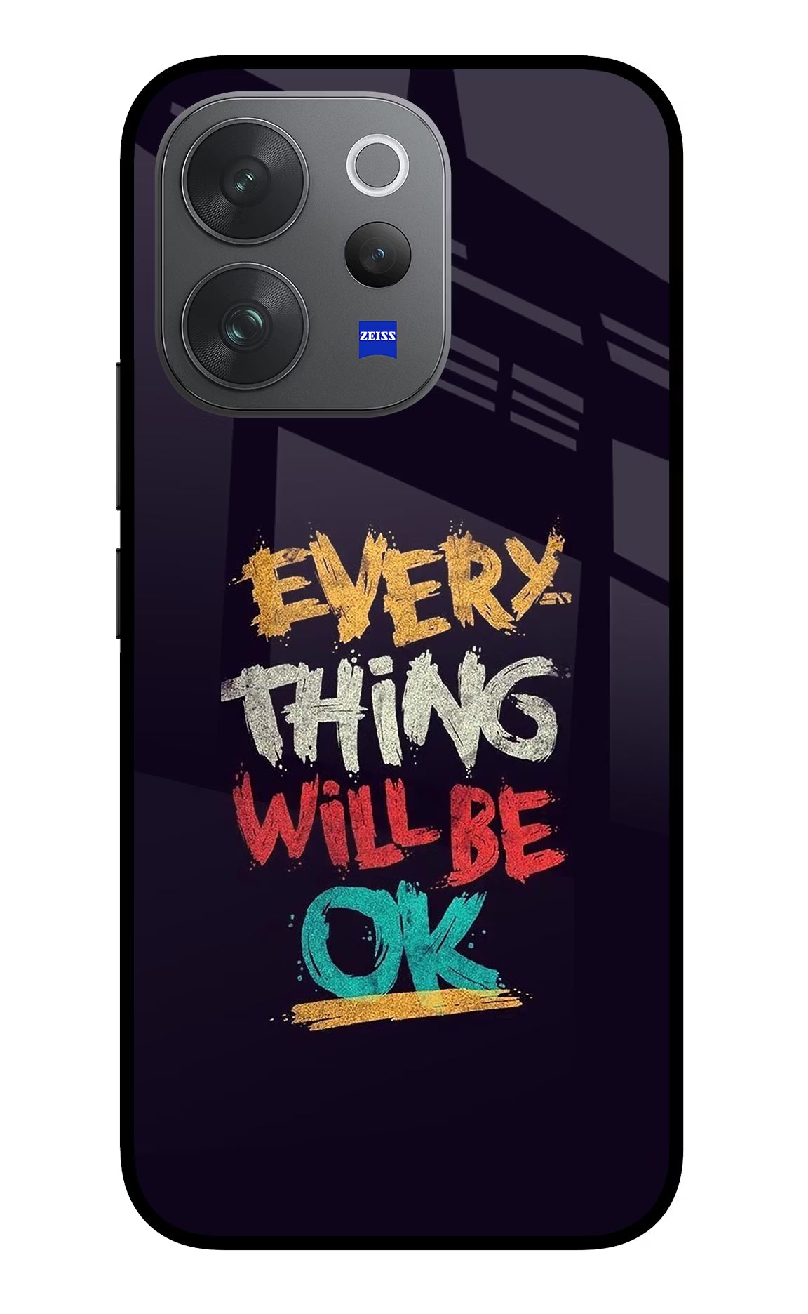 Everything Will Be Ok Vivo V70 Elite 5G Glass Case - Everything Will Be Ok Vivo V70 Elite 5G Glass Case Everything Will Be Ok Vivo V70 Elite 5G Glass Case