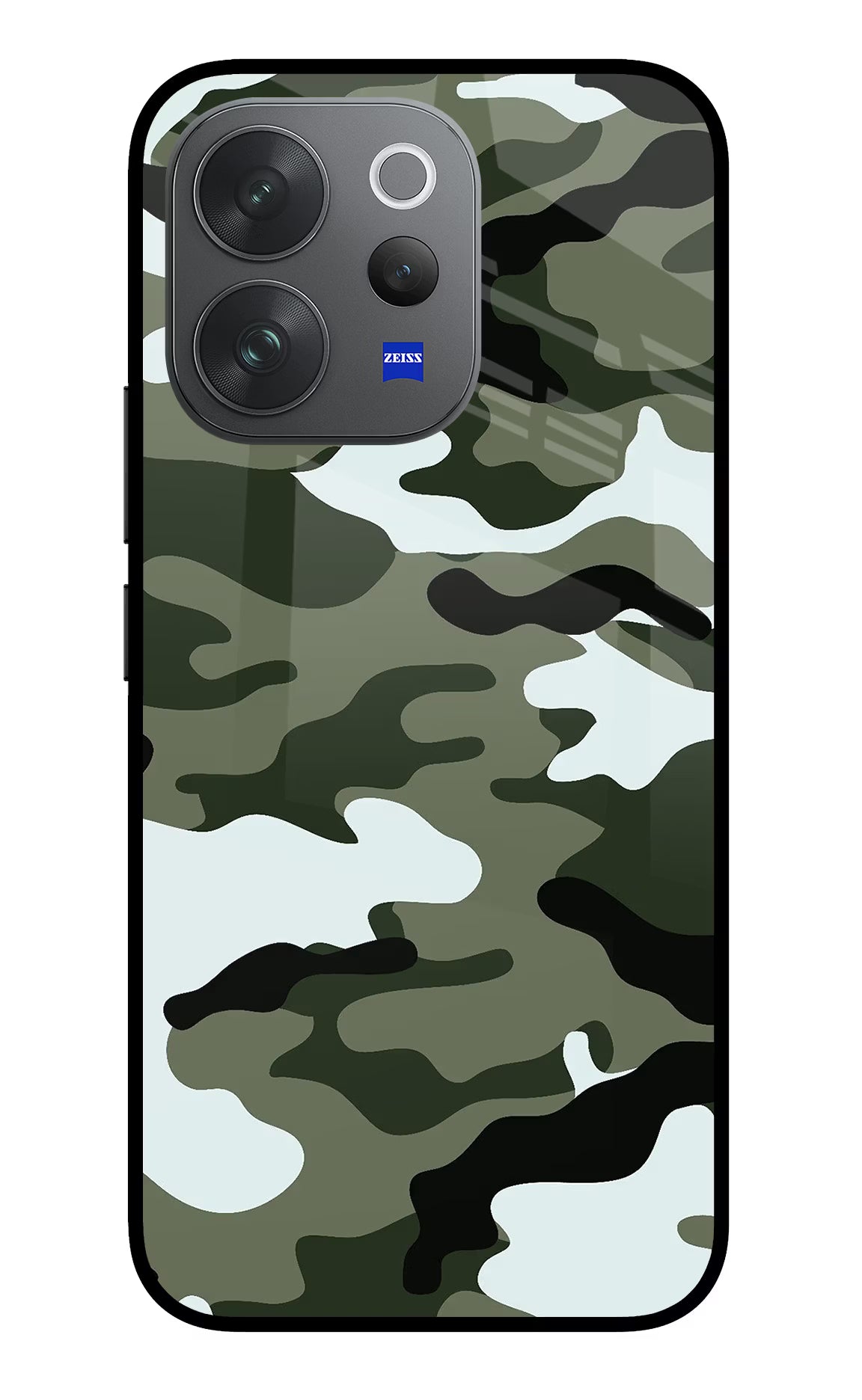 Camouflage Vivo V70 Elite 5G Glass Case - Camouflage Vivo V70 Elite 5G Glass Case Camouflage Vivo V70 Elite 5G Glass Case