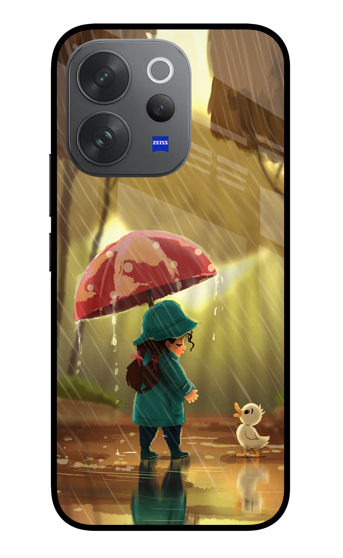 Rainy Day Vivo V70 Elite 5G Glass Case - Rainy Day Vivo V70 Elite 5G Glass Case Rainy Day Vivo V70 Elite 5G Glass Case