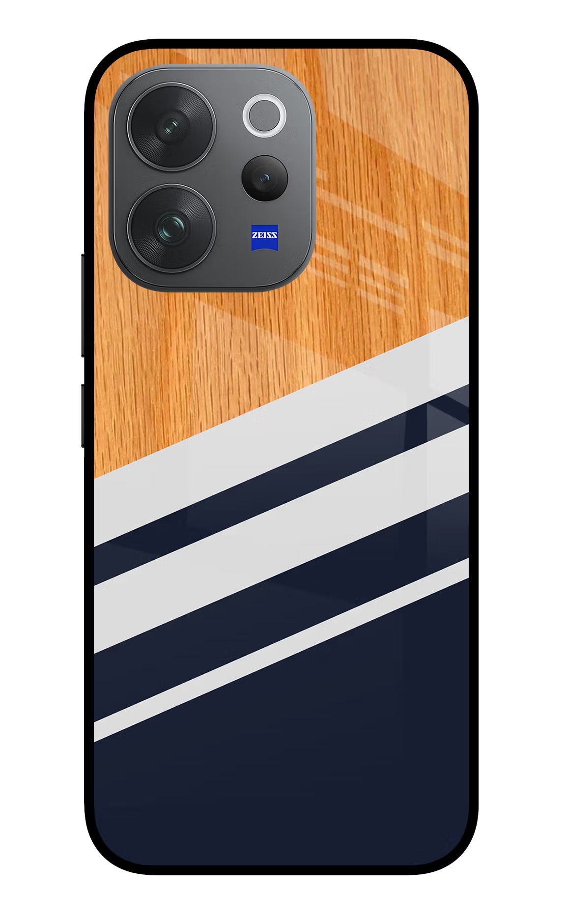 Blue and white wooden Vivo V70 Elite 5G Glass Case - Blue and white wooden Vivo V70 Elite 5G Glass Case Blue and white wooden Vivo V70 Elite 5G Glass Case
