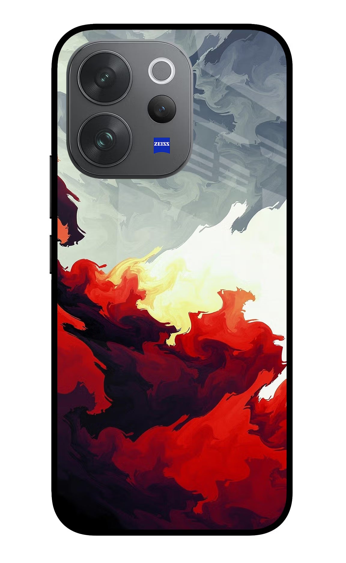 Fire Cloud Vivo V70 Elite 5G Glass Case - Fire Cloud Vivo V70 Elite 5G Glass Case Fire Cloud Vivo V70 Elite 5G Glass Case