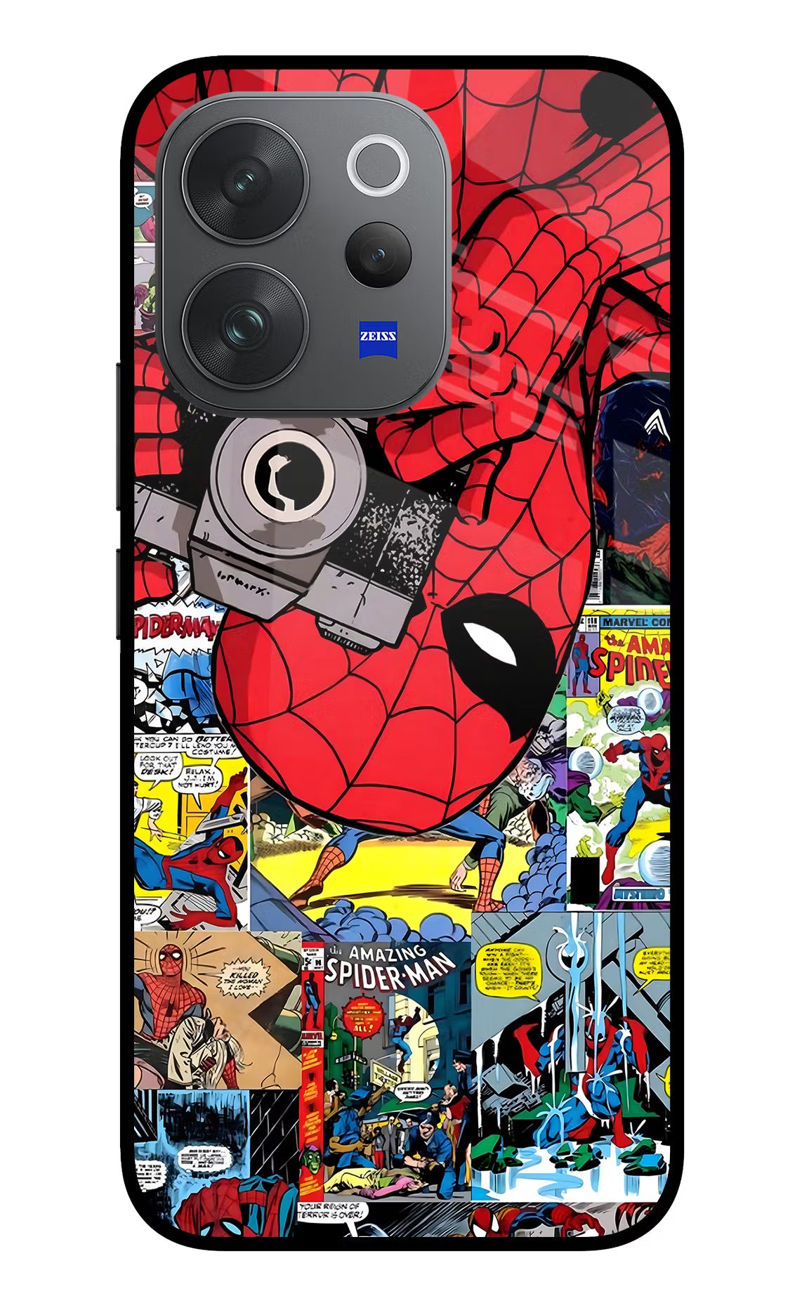 Spider Man Vivo V70 Elite 5G Glass Case - Spider Man Vivo V70 Elite 5G Glass Case Spider Man Vivo V70 Elite 5G Glass Case