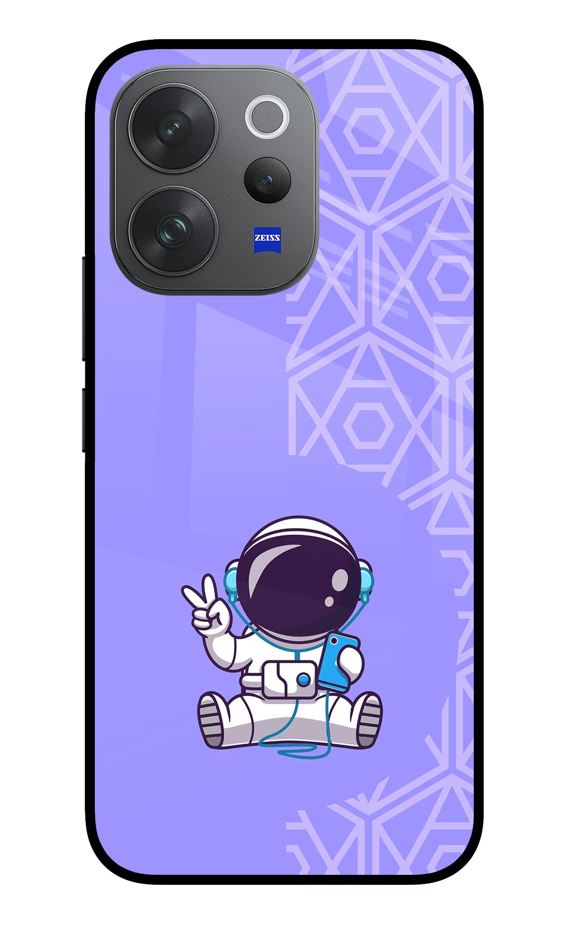 Cute Astronaut Chilling Vivo V70 Elite 5G Glass Case - Cute Astronaut Chilling Vivo V70 Elite 5G Glass Case Cute Astronaut Chilling Vivo V70 Elite 5G Glass Case