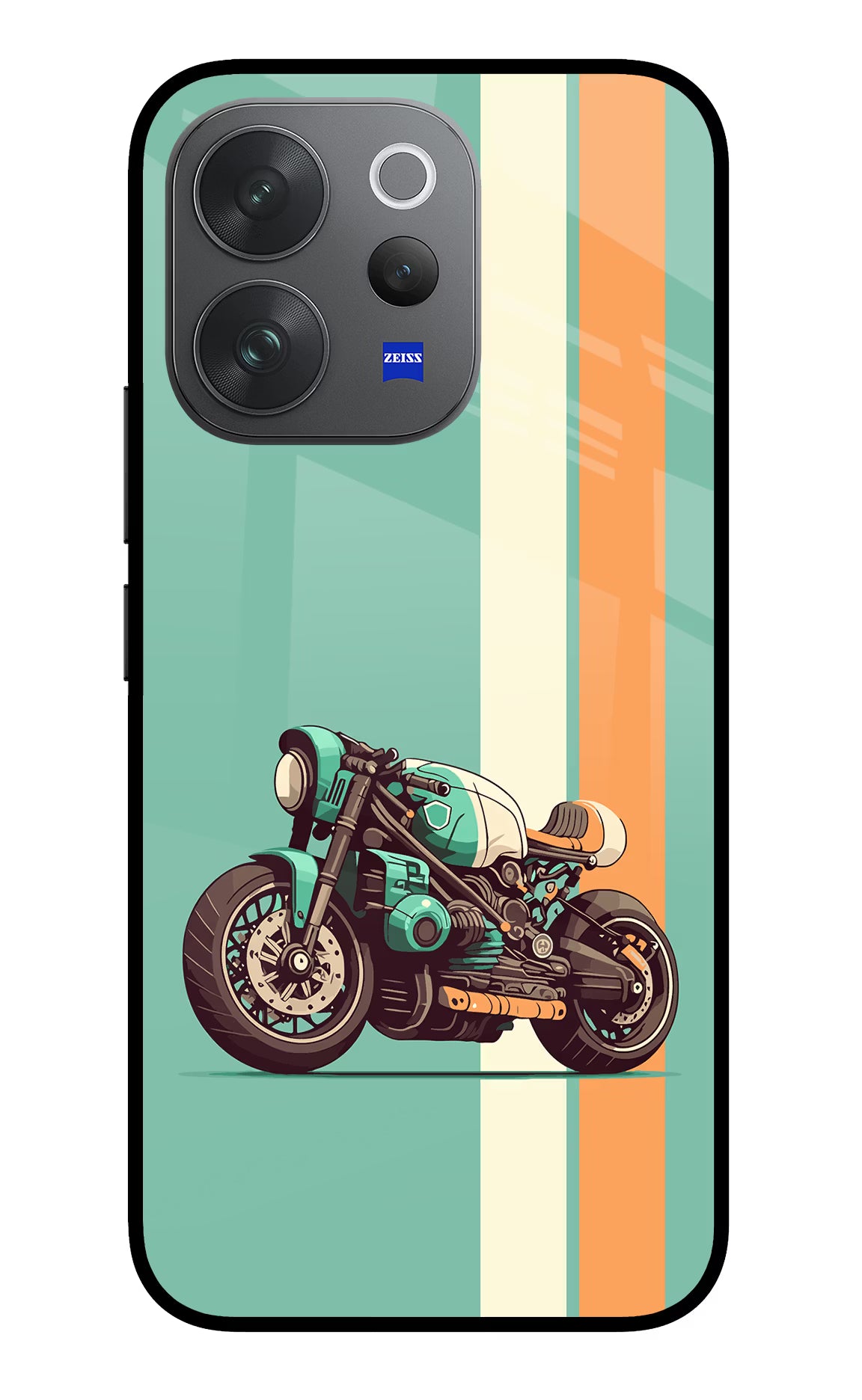Striped Moto Drift Vivo V70 Elite 5G Glass Case - Striped Moto Drift Vivo V70 Elite 5G Glass Case Striped Moto Drift Vivo V70 Elite 5G Glass Case