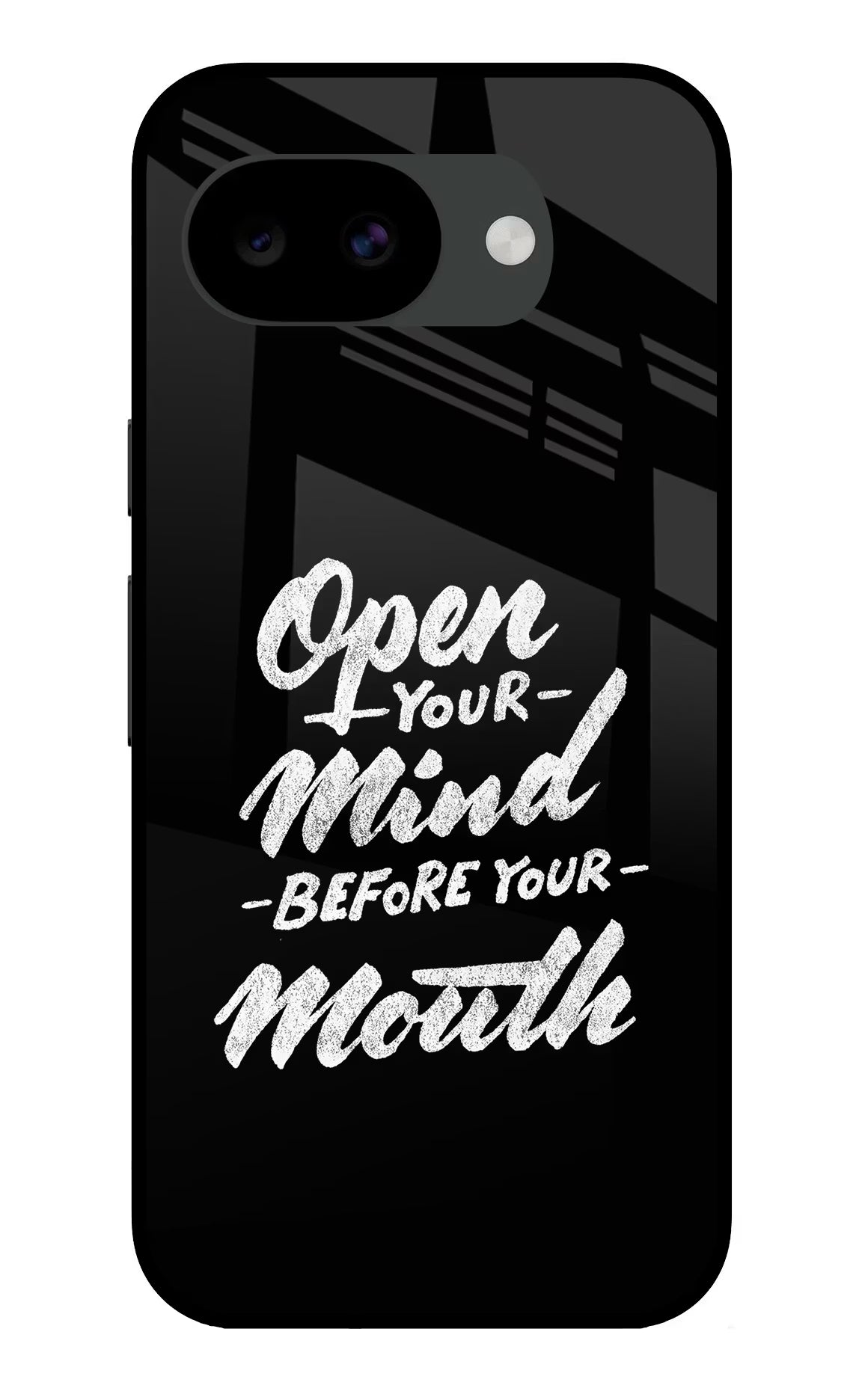 Open Your Mind Before Your Mouth Google Pixel 10a Glass Case - Open Your Mind Before Your Mouth Google Pixel 10a Glass Case Open Your Mind Before Your Mouth Google Pixel 10a Glass Case