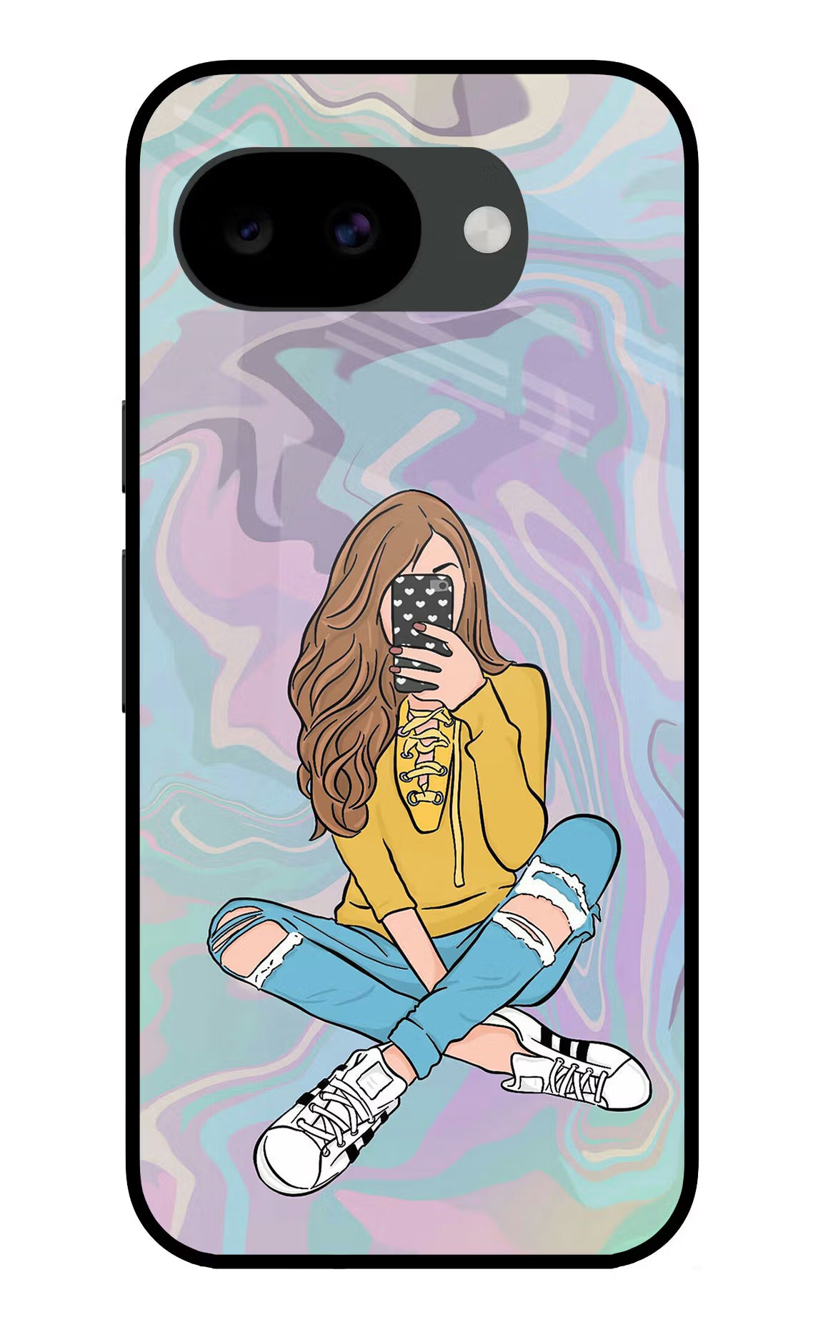 Selfie Girl Google Pixel 10a Glass Case - Selfie Girl Google Pixel 10a Glass Case Selfie Girl Google Pixel 10a Glass Case