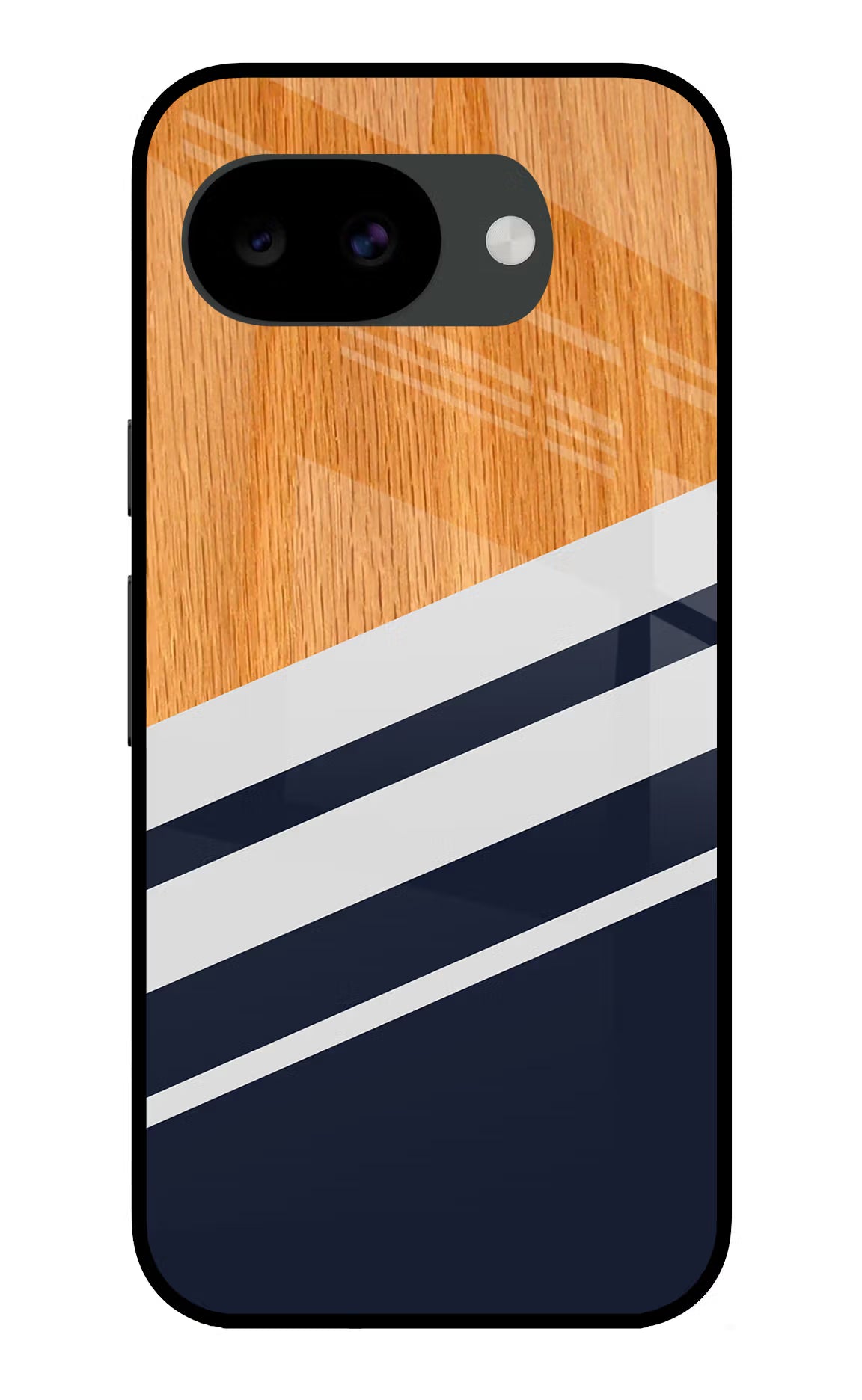 Blue and white wooden Google Pixel 10a Glass Case - Blue and white wooden Google Pixel 10a Glass Case Blue and white wooden Google Pixel 10a Glass Case