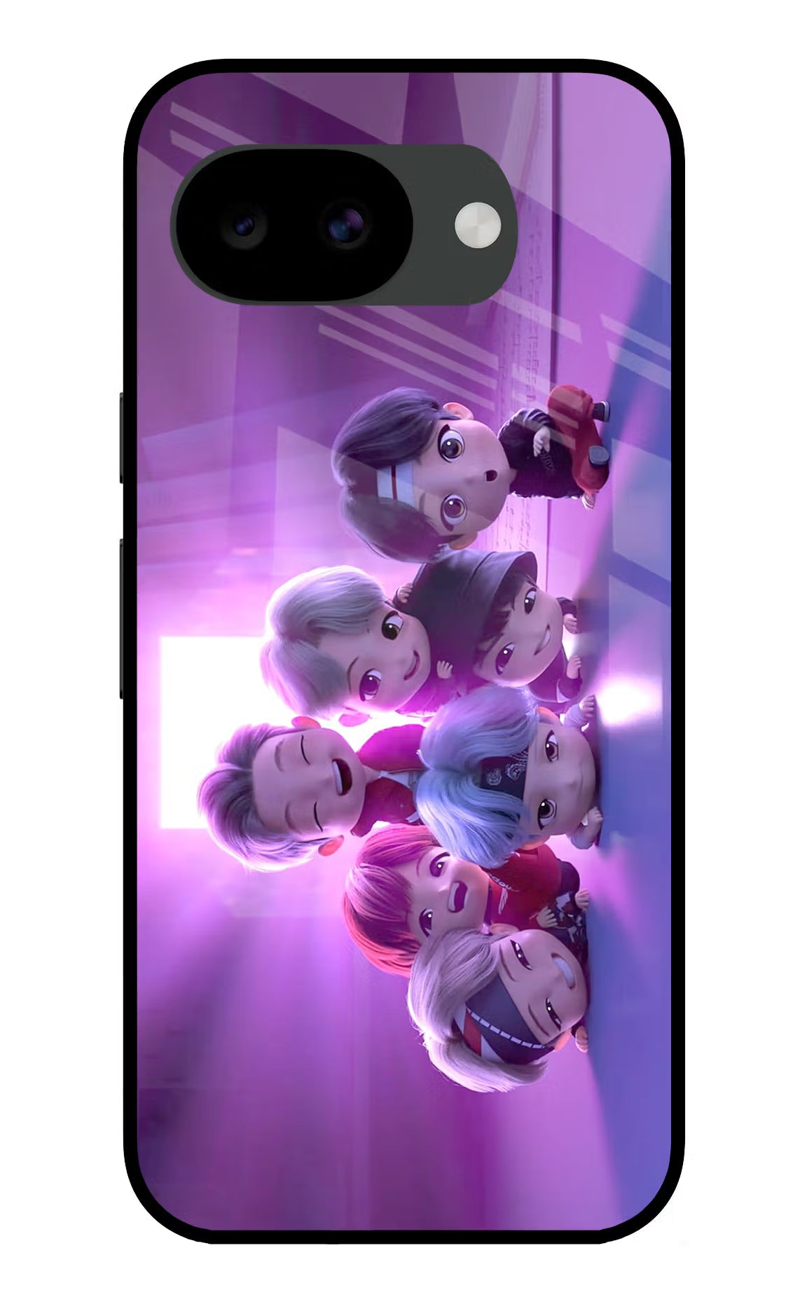 BTS Chibi Google Pixel 10a Glass Case - BTS Chibi Google Pixel 10a Glass Case BTS Chibi Google Pixel 10a Glass Case