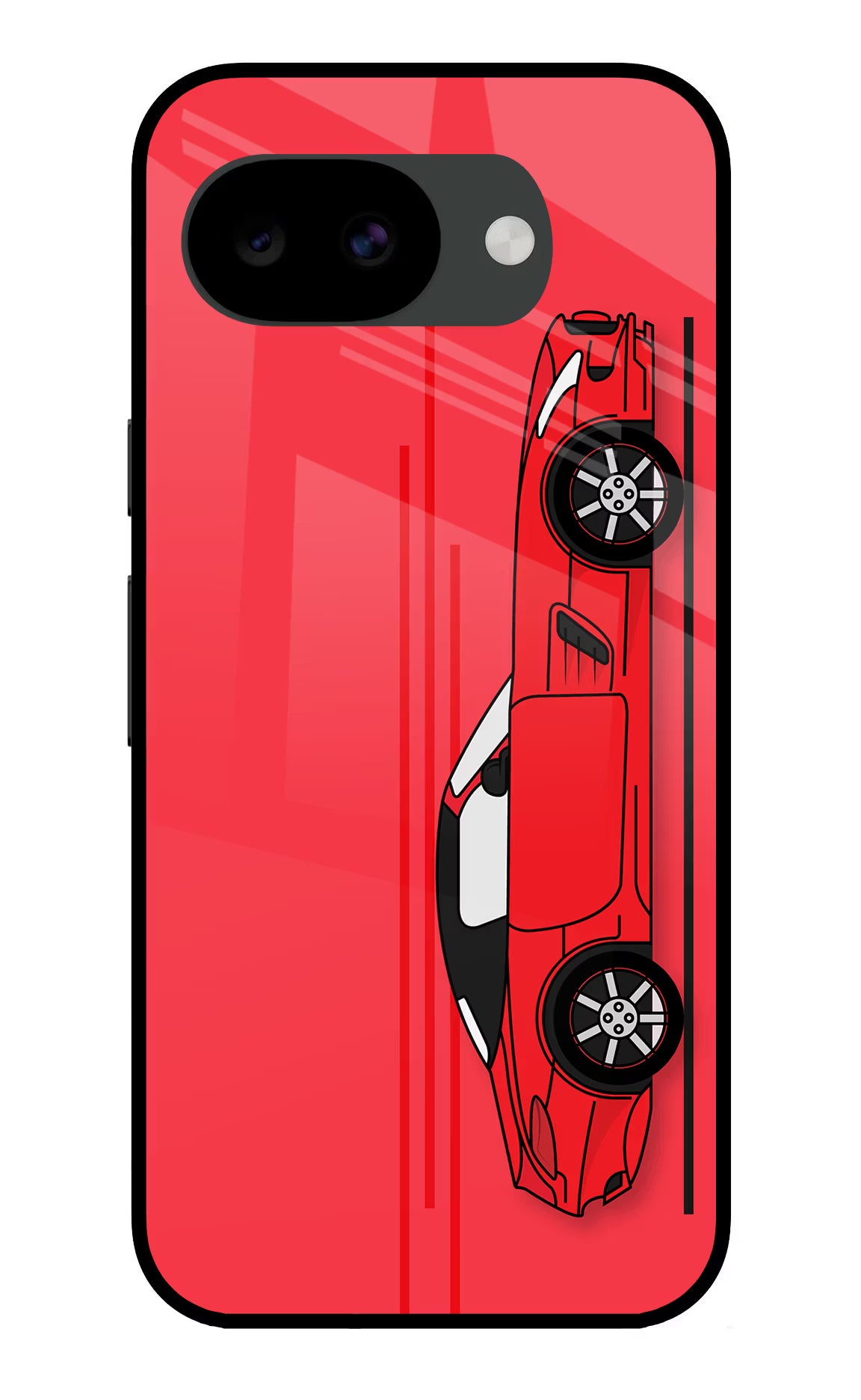 Red Velocity Google Pixel 10a Glass Case - Red Velocity Google Pixel 10a Glass Case Red Velocity Google Pixel 10a Glass Case