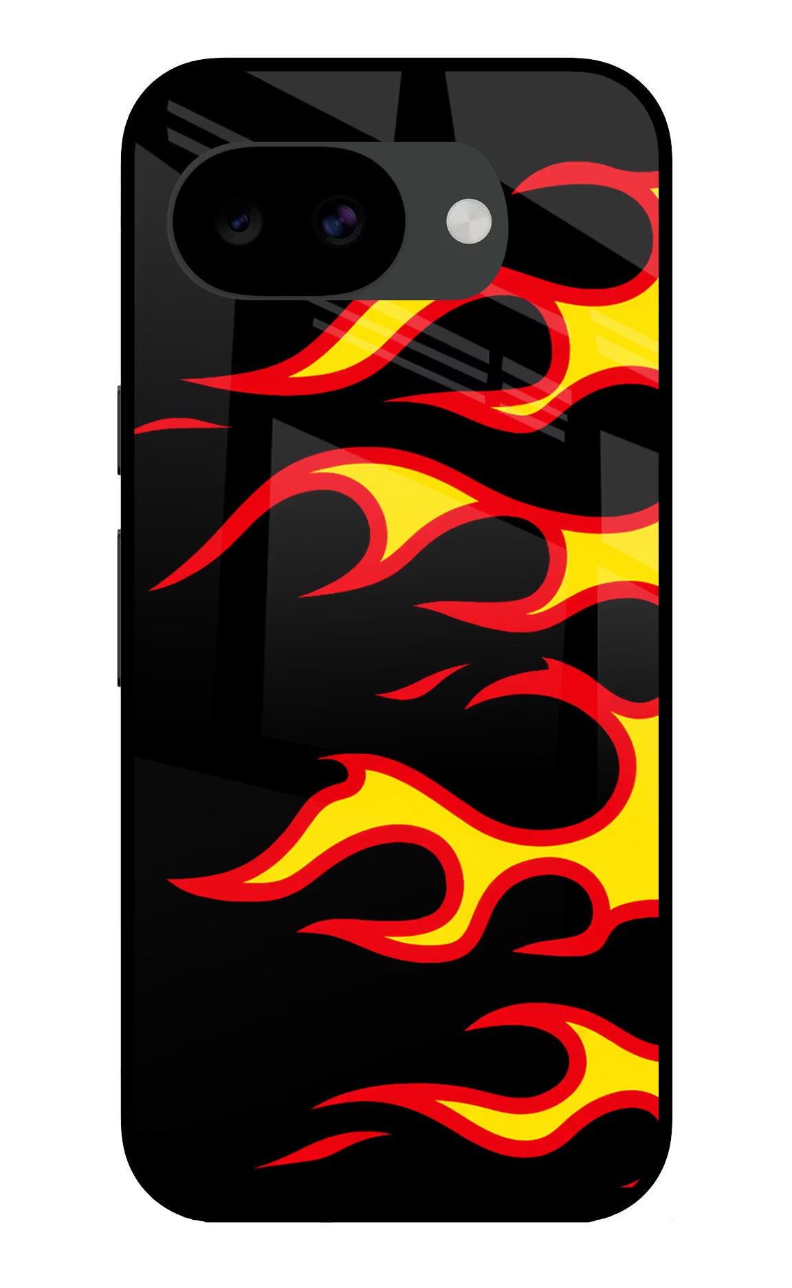 Side Sweep Flames Google Pixel 10a Glass Case - Side Sweep Flames Google Pixel 10a Glass Case Side Sweep Flames Google Pixel 10a Glass Case