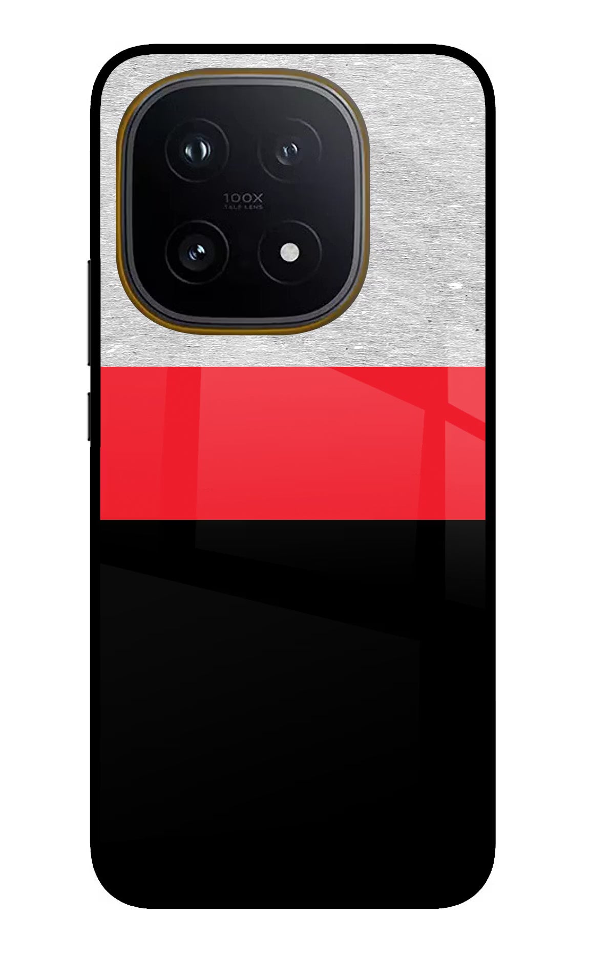 Tri Color Pattern iQOO 15 5G Glass Case - Tri Color Pattern iQOO 15 5G Glass Case Tri Color Pattern iQOO 15 5G Glass Case