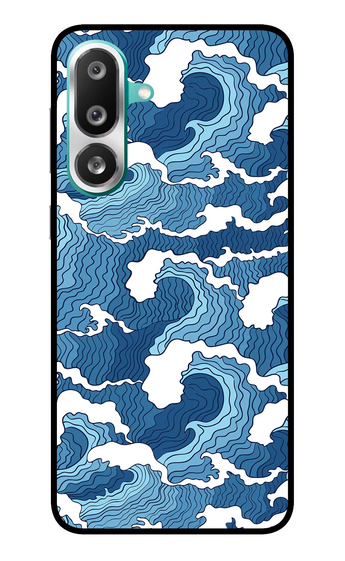 Blue Waves Samsung F56 Glass Case - Blue Waves Samsung F56 Glass Case Blue Waves Samsung F56 Glass Case