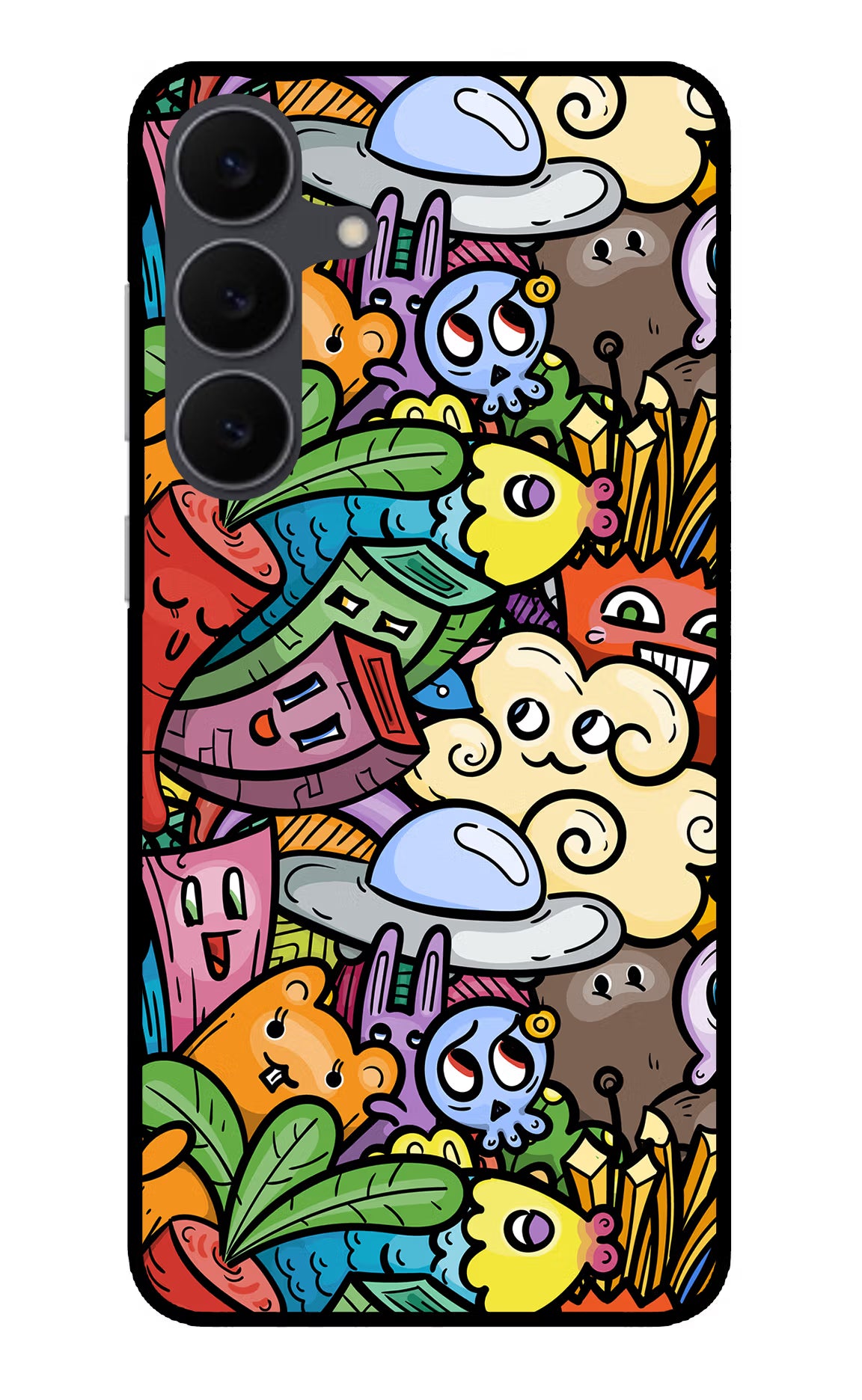 Veggie Doodle Samsung S25 FE 5G Glass Case - Veggie Doodle Samsung S25 FE 5G Glass Case Veggie Doodle Samsung S25 FE 5G Glass Case