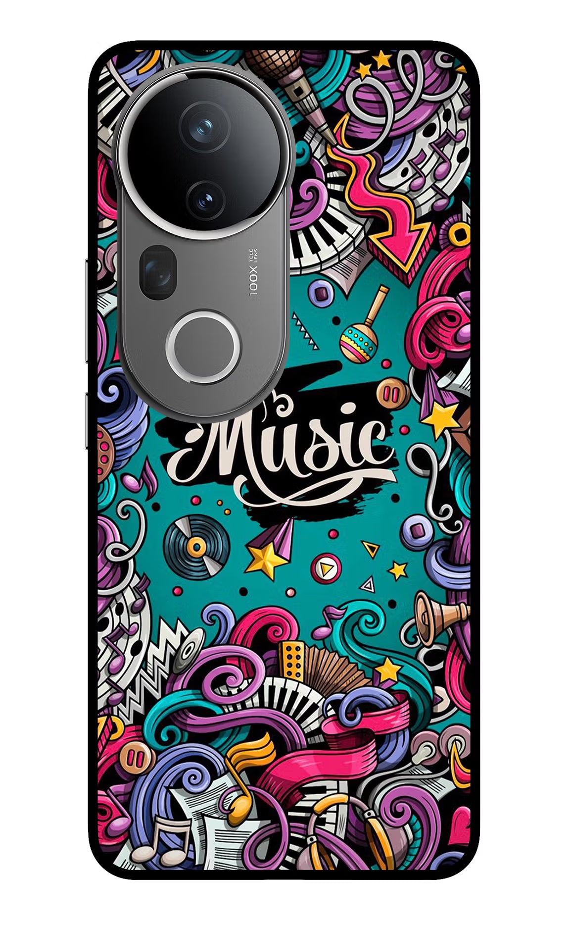 Music Graffiti Vivo T4 Ultra 5G Glass Case - Music Graffiti Vivo T4 Ultra 5G Glass Case Music Graffiti Vivo T4 Ultra 5G Glass Case