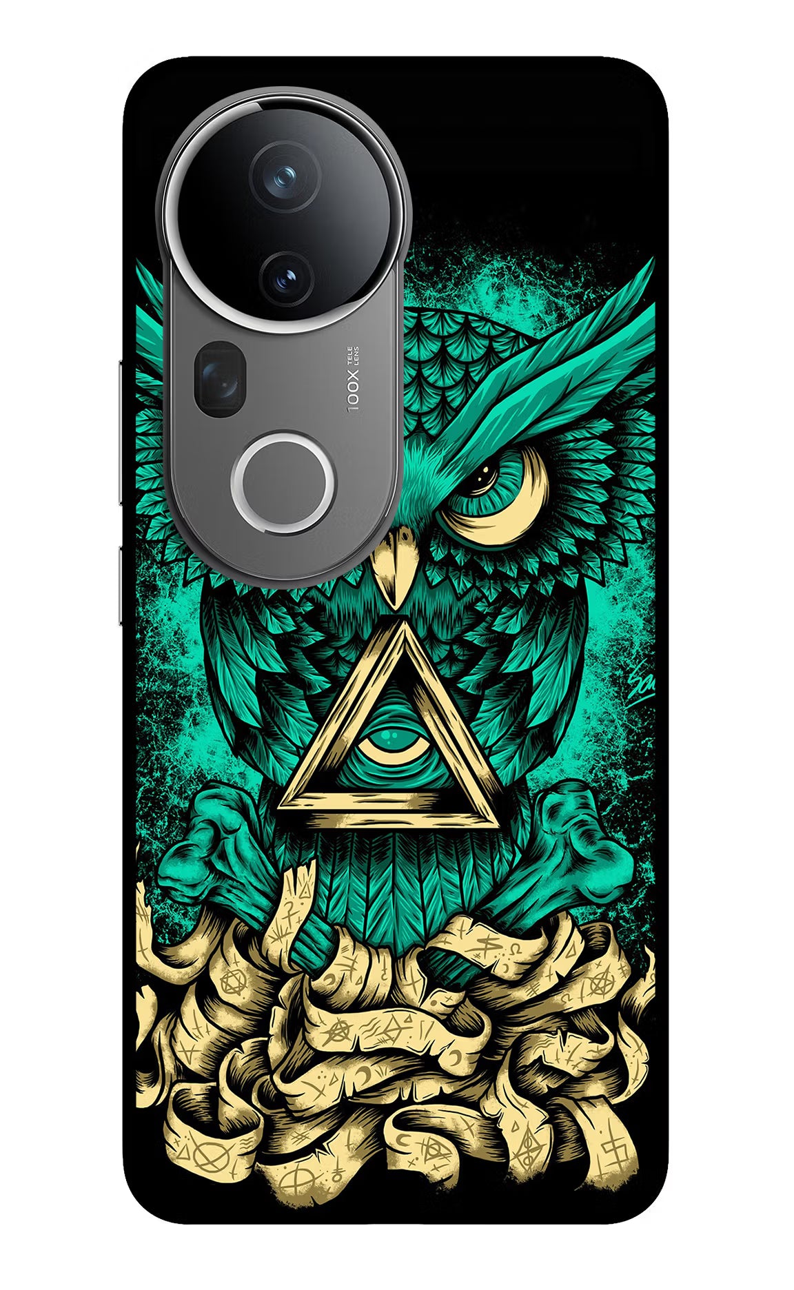 Green Owl Vivo T4 Ultra 5G Glass Case - Green Owl Vivo T4 Ultra 5G Glass Case Green Owl Vivo T4 Ultra 5G Glass Case