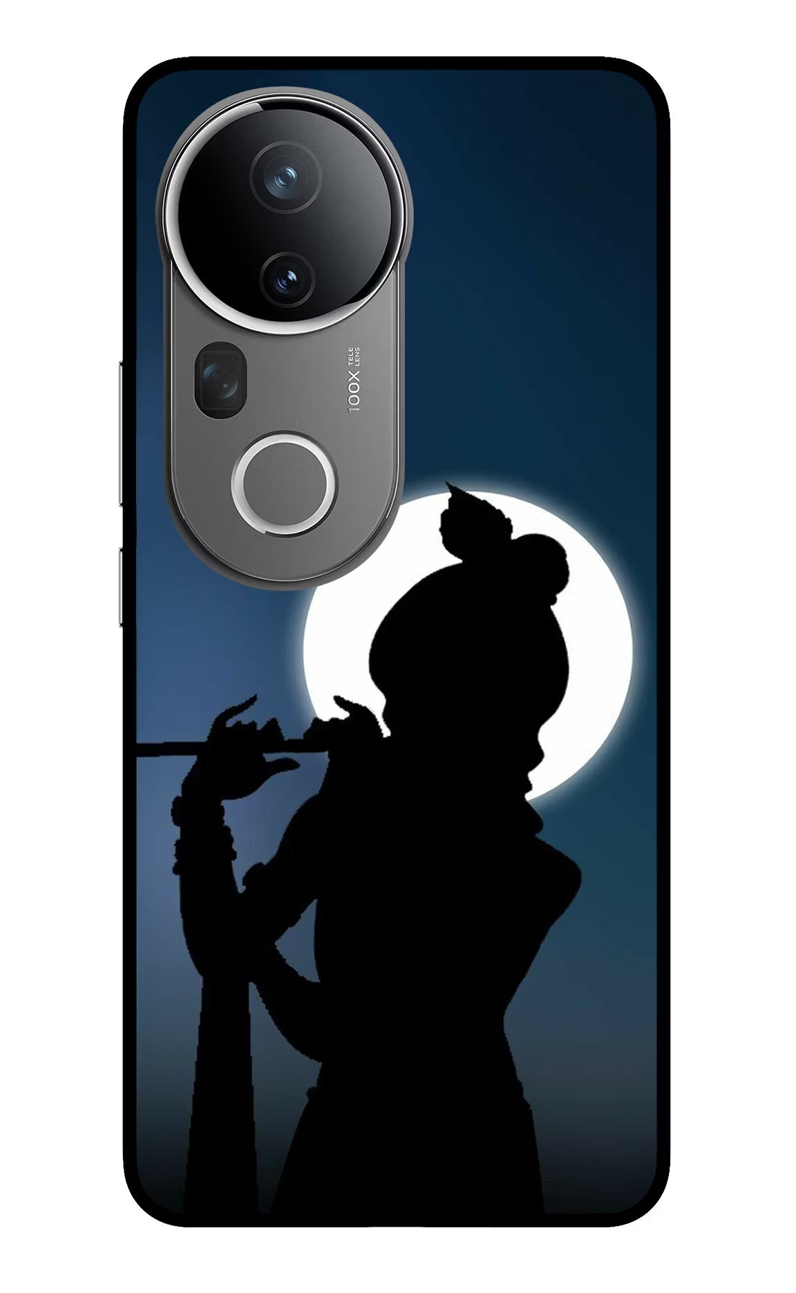 Shri Krishna Silhouette Vivo T4 Ultra 5G Glass Case - Shri Krishna Silhouette Vivo T4 Ultra 5G Glass Case Shri Krishna Silhouette Vivo T4 Ultra 5G Glass Case