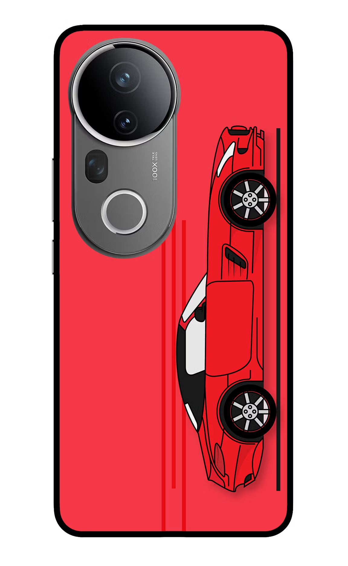 Red Velocity Vivo T4 Ultra 5G Glass Case - Red Velocity Vivo T4 Ultra 5G Glass Case Red Velocity Vivo T4 Ultra 5G Glass Case