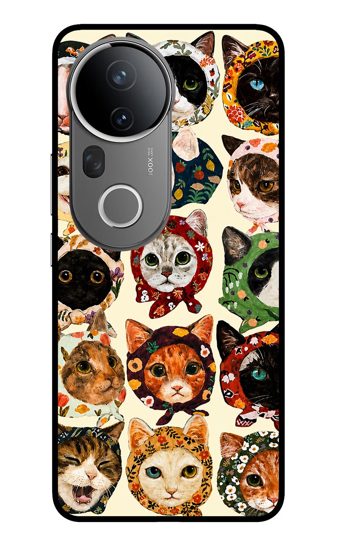 Cool Cat Vivo T4 Ultra 5G Glass Case - Cool Cat Vivo T4 Ultra 5G Glass Case Cool Cat Vivo T4 Ultra 5G Glass Case