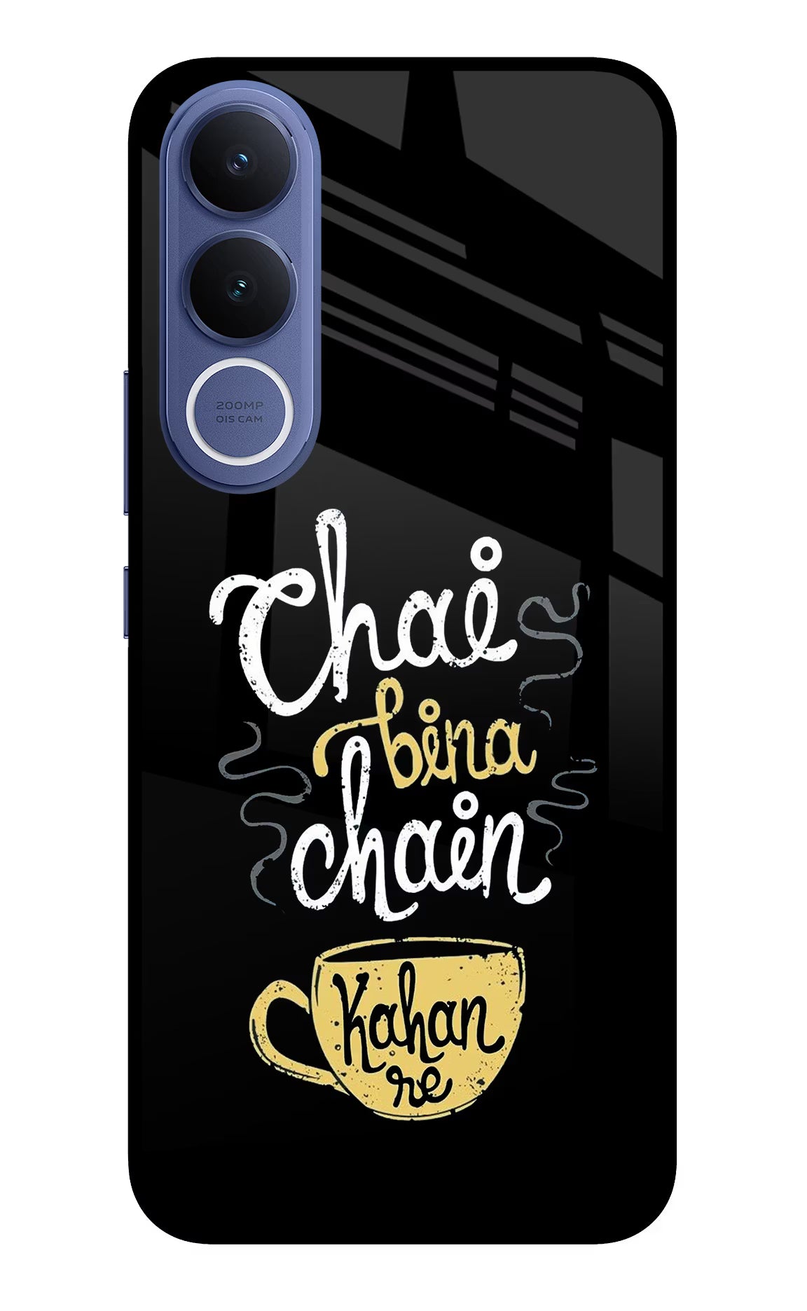 Chai Bina Chain Kaha Re Vivo V70 FE 5G Glass Case - Chai Bina Chain Kaha Re Vivo V70 FE 5G Glass Case Chai Bina Chain Kaha Re Vivo V70 FE 5G Glass Case