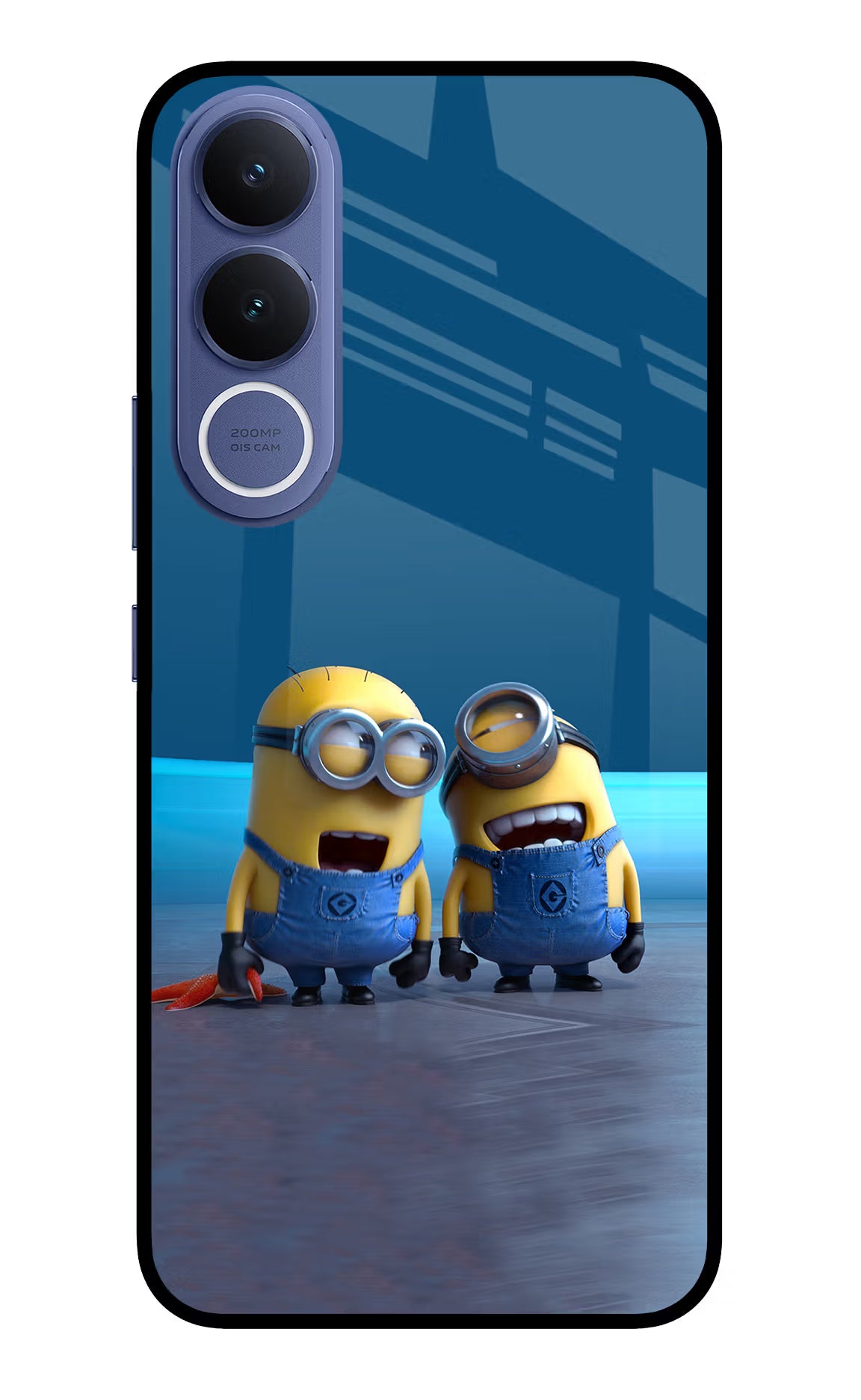 Minion Laughing Vivo V70 FE 5G Glass Case - Minion Laughing Vivo V70 FE 5G Glass Case Minion Laughing Vivo V70 FE 5G Glass Case