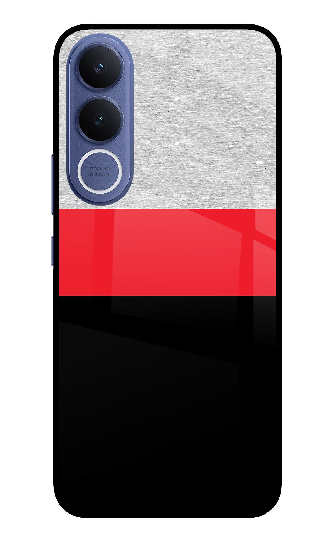 Tri Color Pattern Vivo V70 FE 5G Glass Case - Tri Color Pattern Vivo V70 FE 5G Glass Case Tri Color Pattern Vivo V70 FE 5G Glass Case