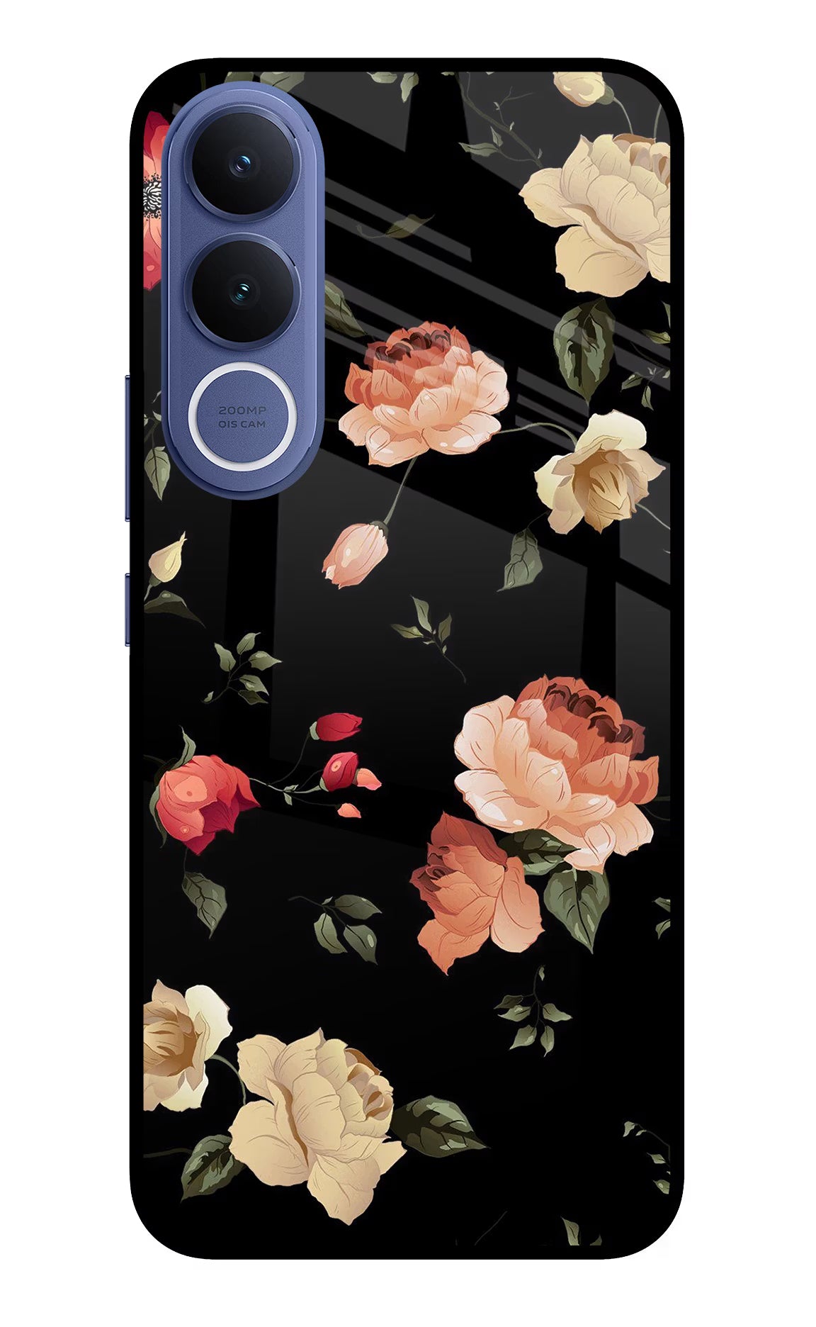 Flowers Vivo V70 FE 5G Glass Case - Flowers Vivo V70 FE 5G Glass Case Flowers Vivo V70 FE 5G Glass Case