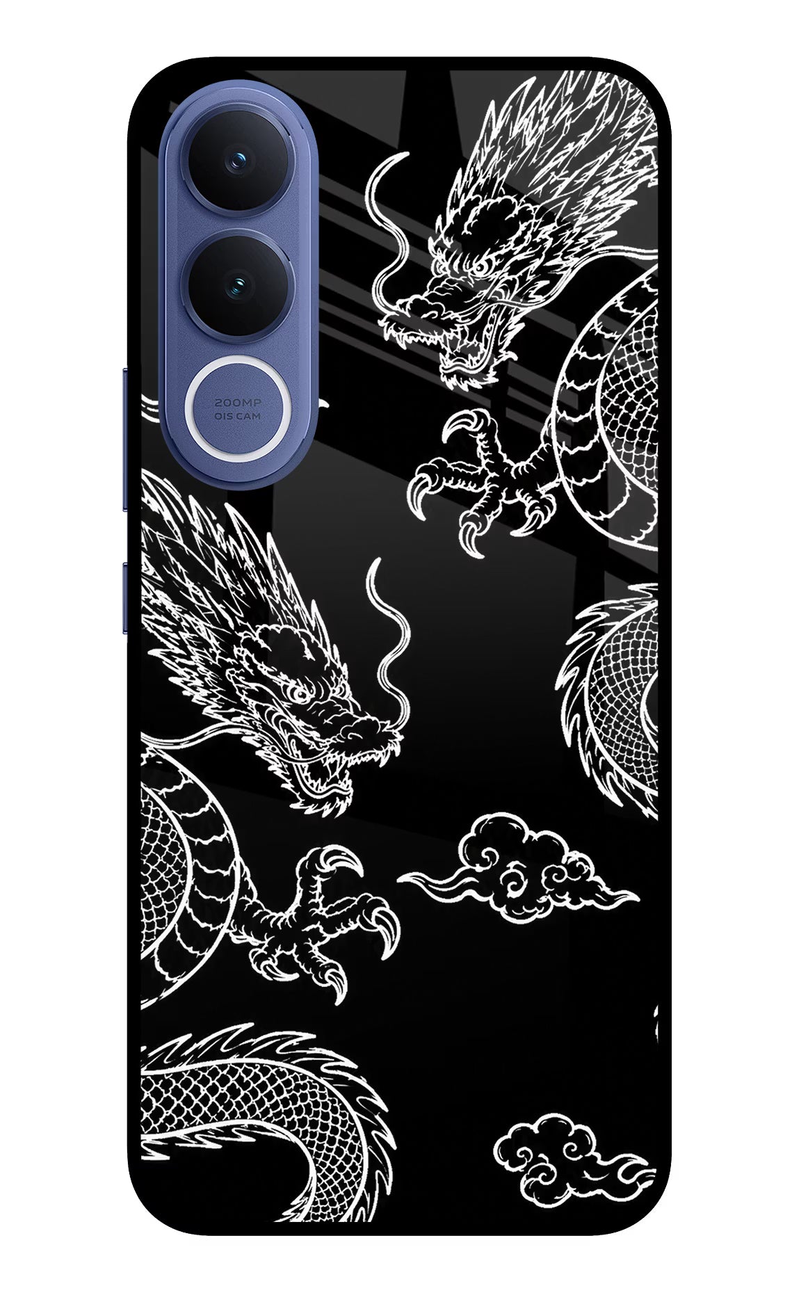 Twin Dragons Vivo V70 FE 5G Glass Case - Twin Dragons Vivo V70 FE 5G Glass Case Twin Dragons Vivo V70 FE 5G Glass Case