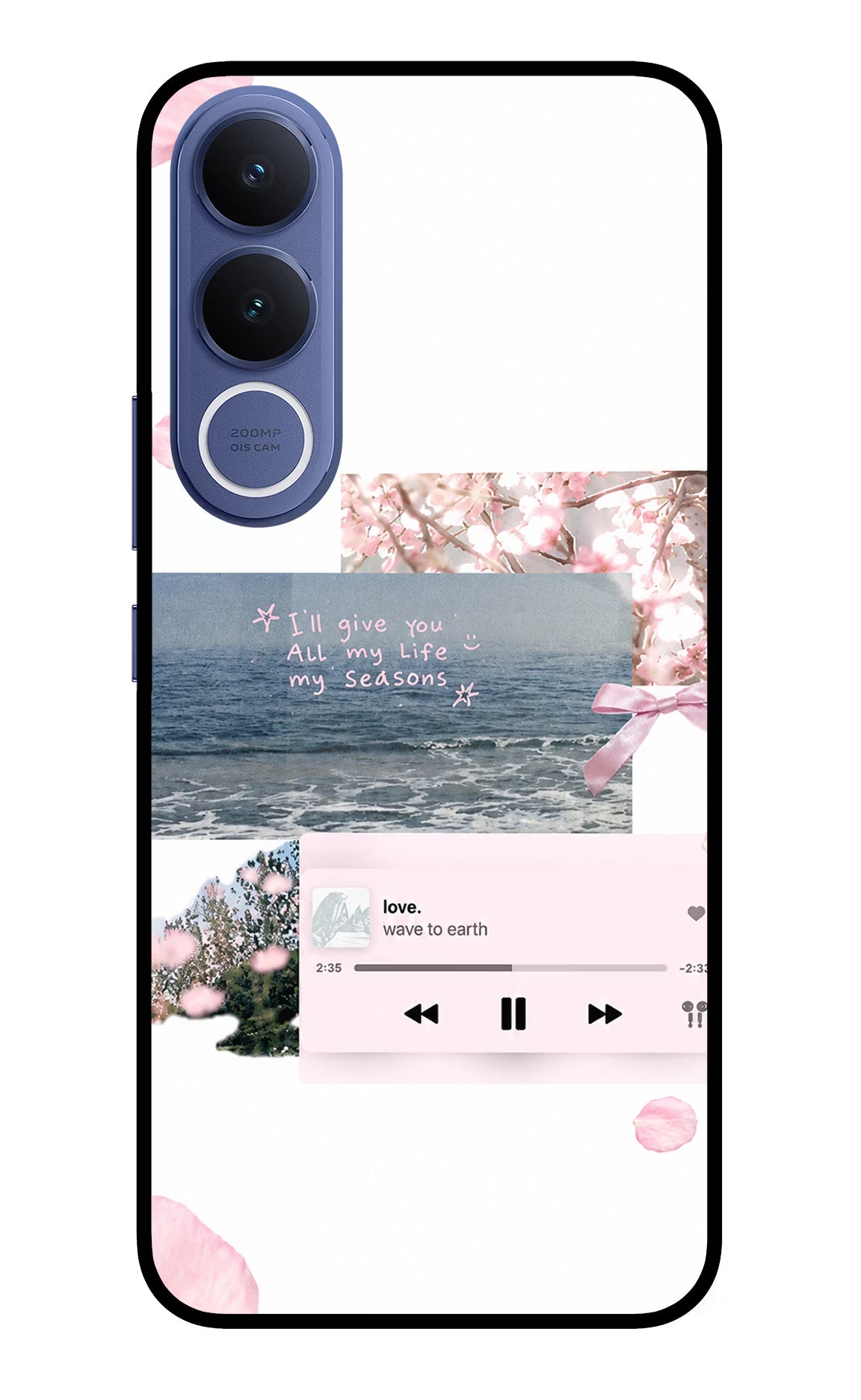 Wave to earth Vivo V70 FE 5G Glass Case - Wave to earth Vivo V70 FE 5G Glass Case Wave to earth Vivo V70 FE 5G Glass Case