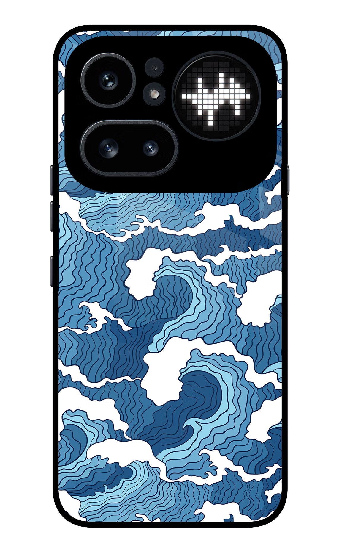 Blue Waves Nothing Phone 4a Pro Glass Case - Blue Waves Nothing Phone 4a Pro Glass Case Blue Waves Nothing Phone 4a Pro Glass Case