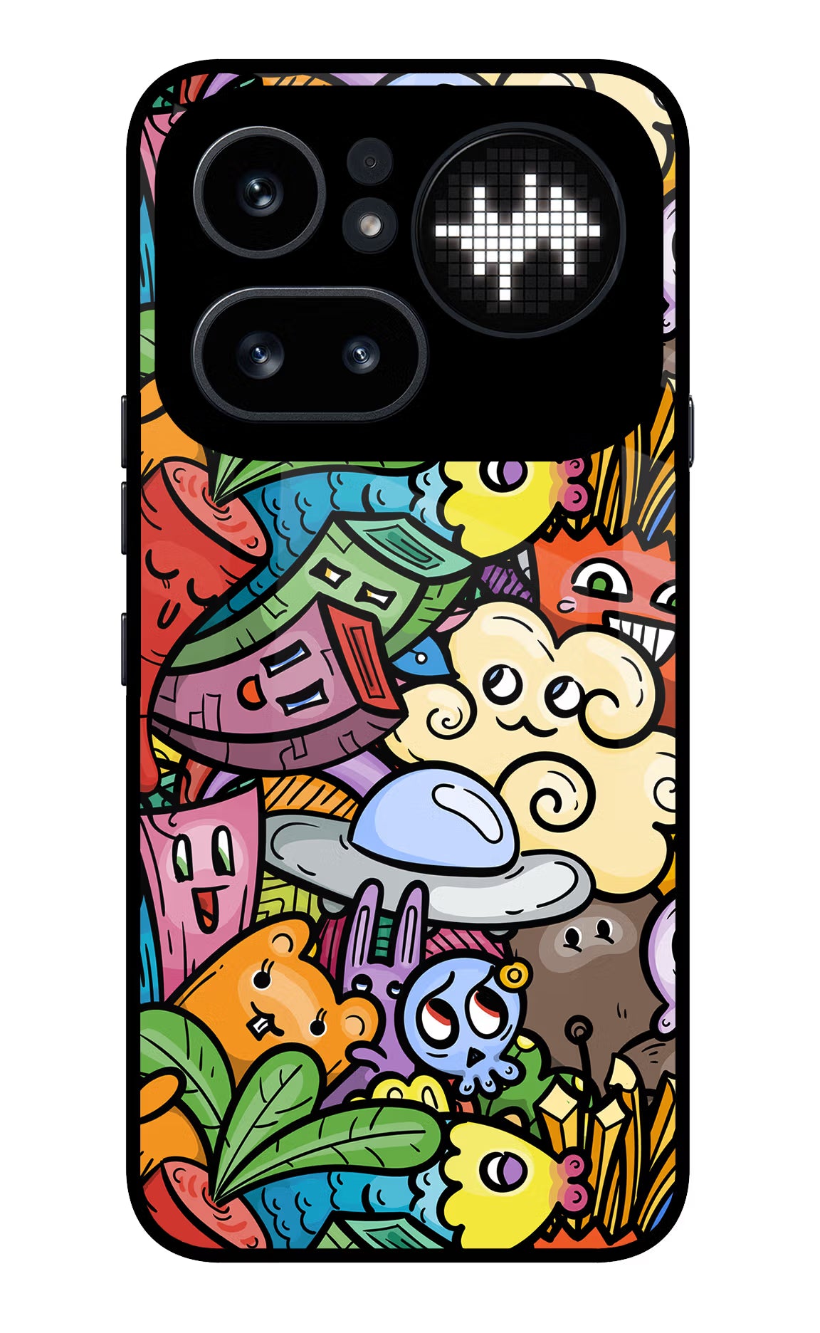 Veggie Doodle Nothing Phone 4a Pro Glass Case - Veggie Doodle Nothing Phone 4a Pro Glass Case Veggie Doodle Nothing Phone 4a Pro Glass Case