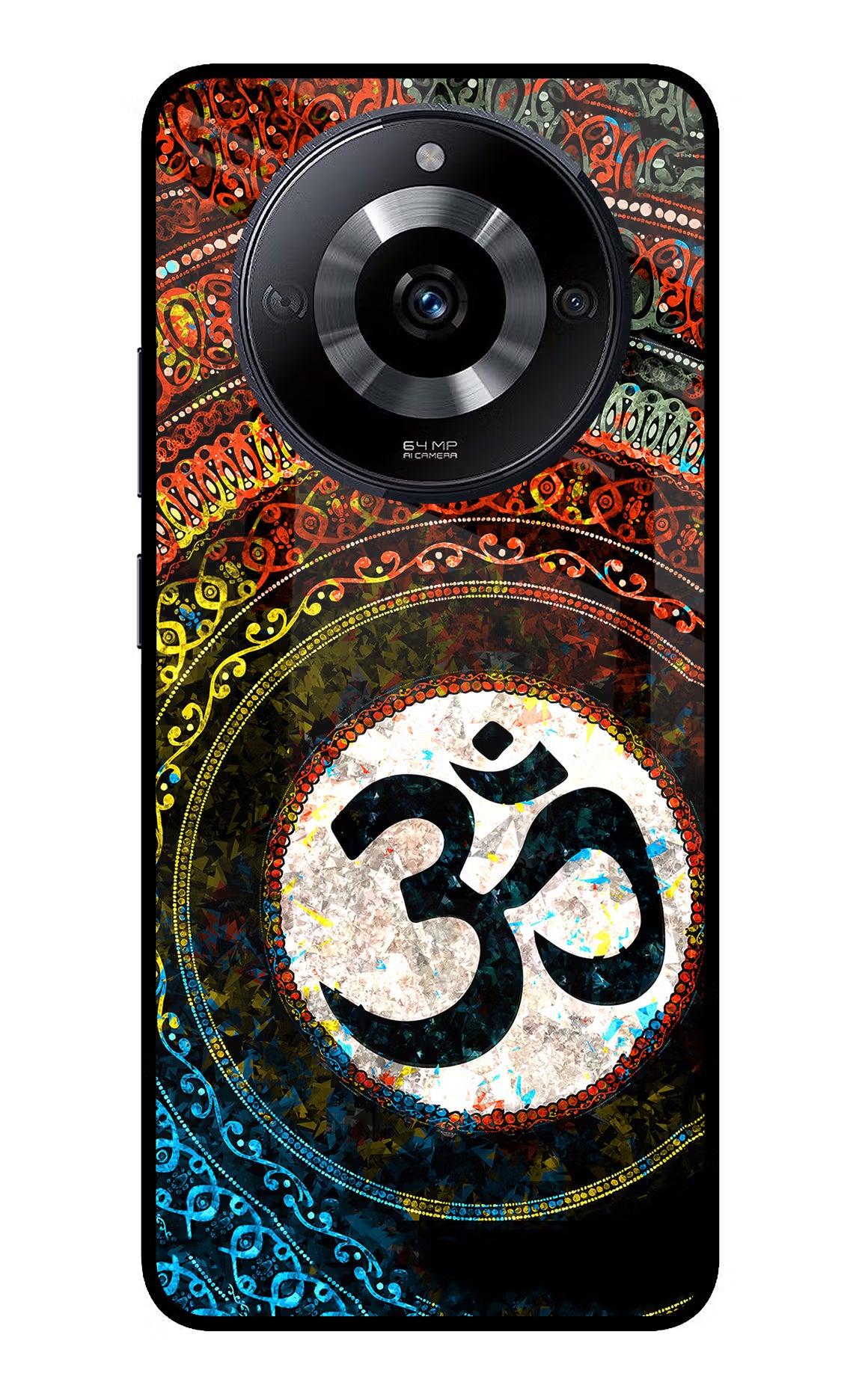 Om Cultural Realme Narzo 60 5G Glass Case - Om Cultural Realme Narzo 60 5G Glass Case Om Cultural Realme Narzo 60 5G Glass Case