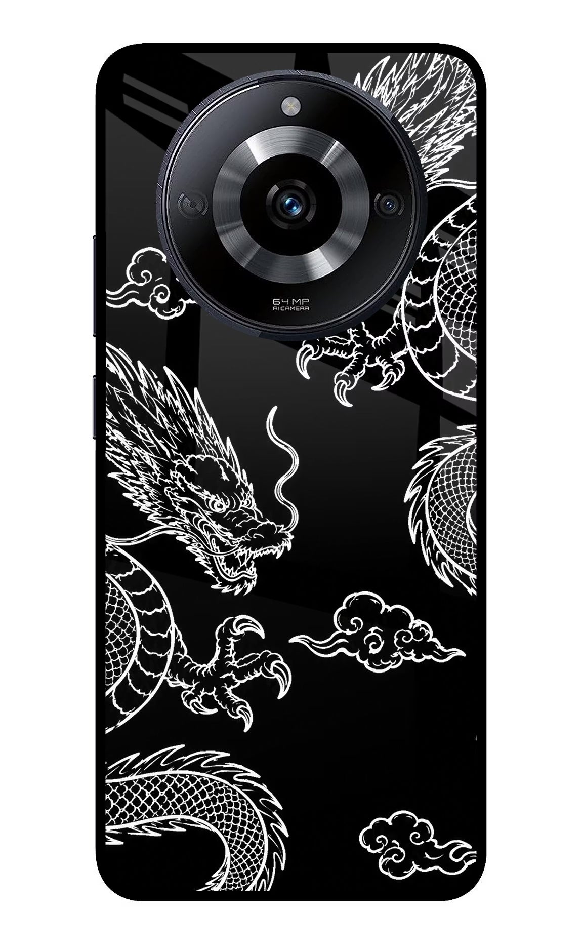 Twin Dragons Realme Narzo 60 5G Glass Case - Twin Dragons Realme Narzo 60 5G Glass Case Twin Dragons Realme Narzo 60 5G Glass Case