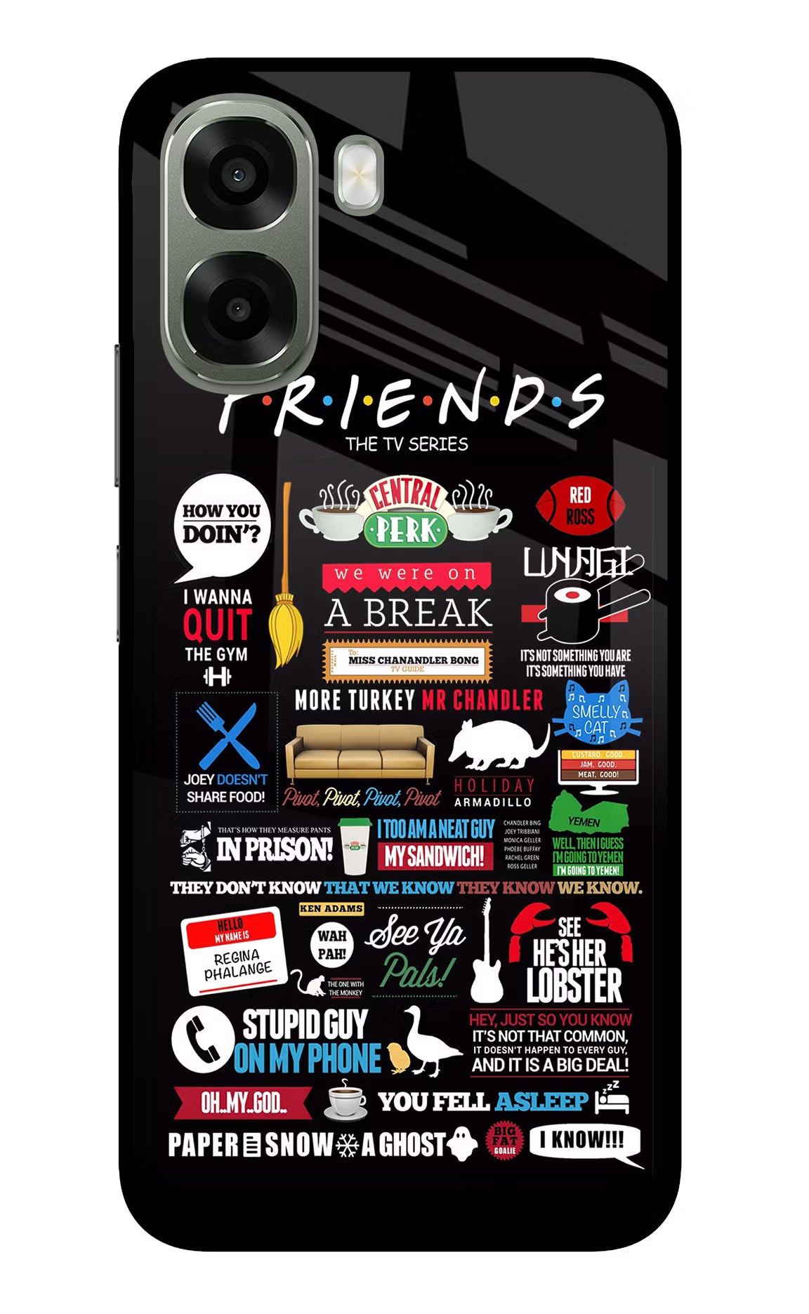FRIENDS Oppo A6x 5G Glass Case - FRIENDS Oppo A6x 5G Glass Case FRIENDS Oppo A6x 5G Glass Case