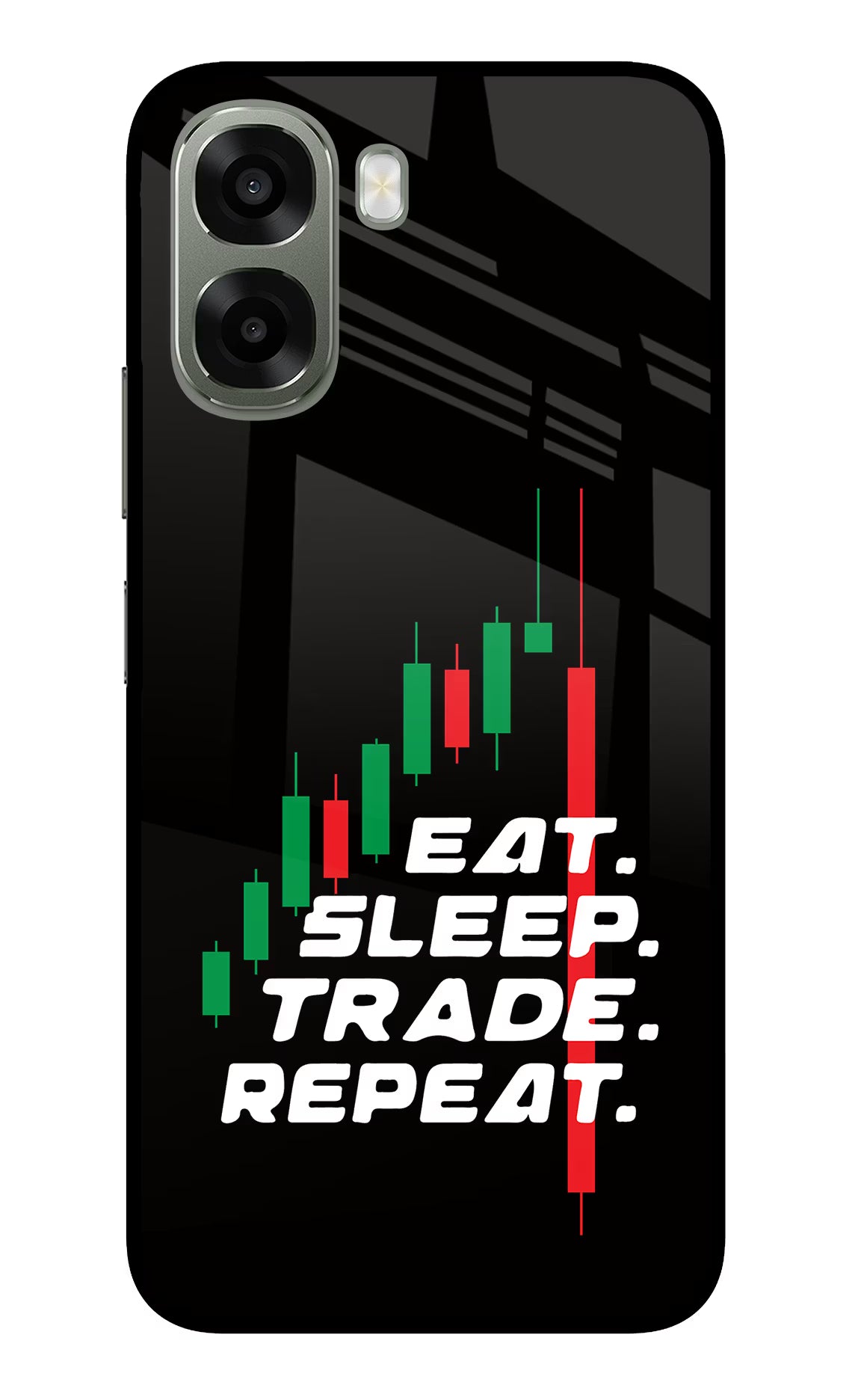 Eat Sleep Trade Repeat Oppo A6x 5G Glass Case - Eat Sleep Trade Repeat Oppo A6x 5G Glass Case Eat Sleep Trade Repeat Oppo A6x 5G Glass Case
