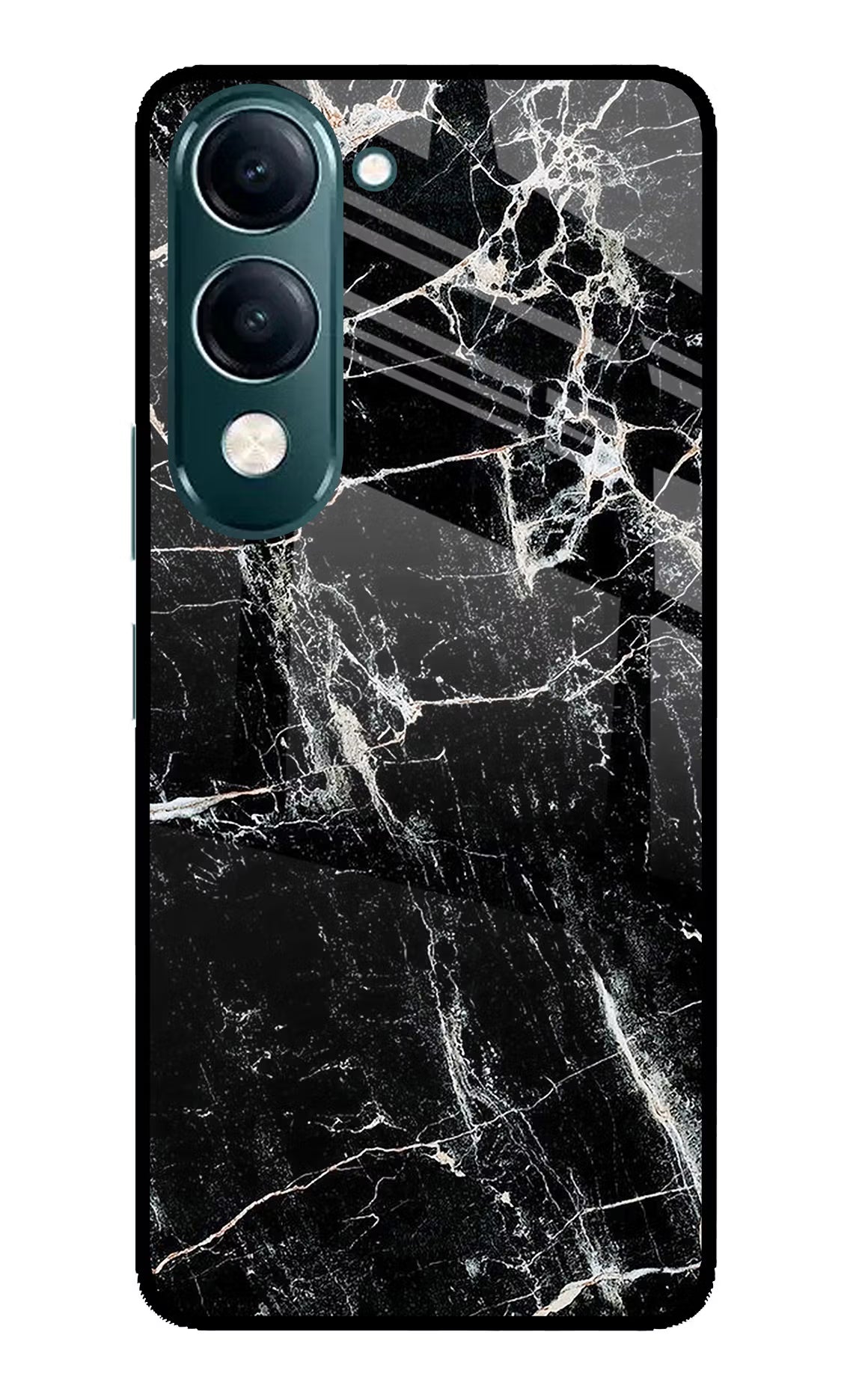 Black Marble Texture iQOO Z10 Lite 5G Glass Case - Black Marble Texture iQOO Z10 Lite 5G Glass Case Black Marble Texture iQOO Z10 Lite 5G Glass Case
