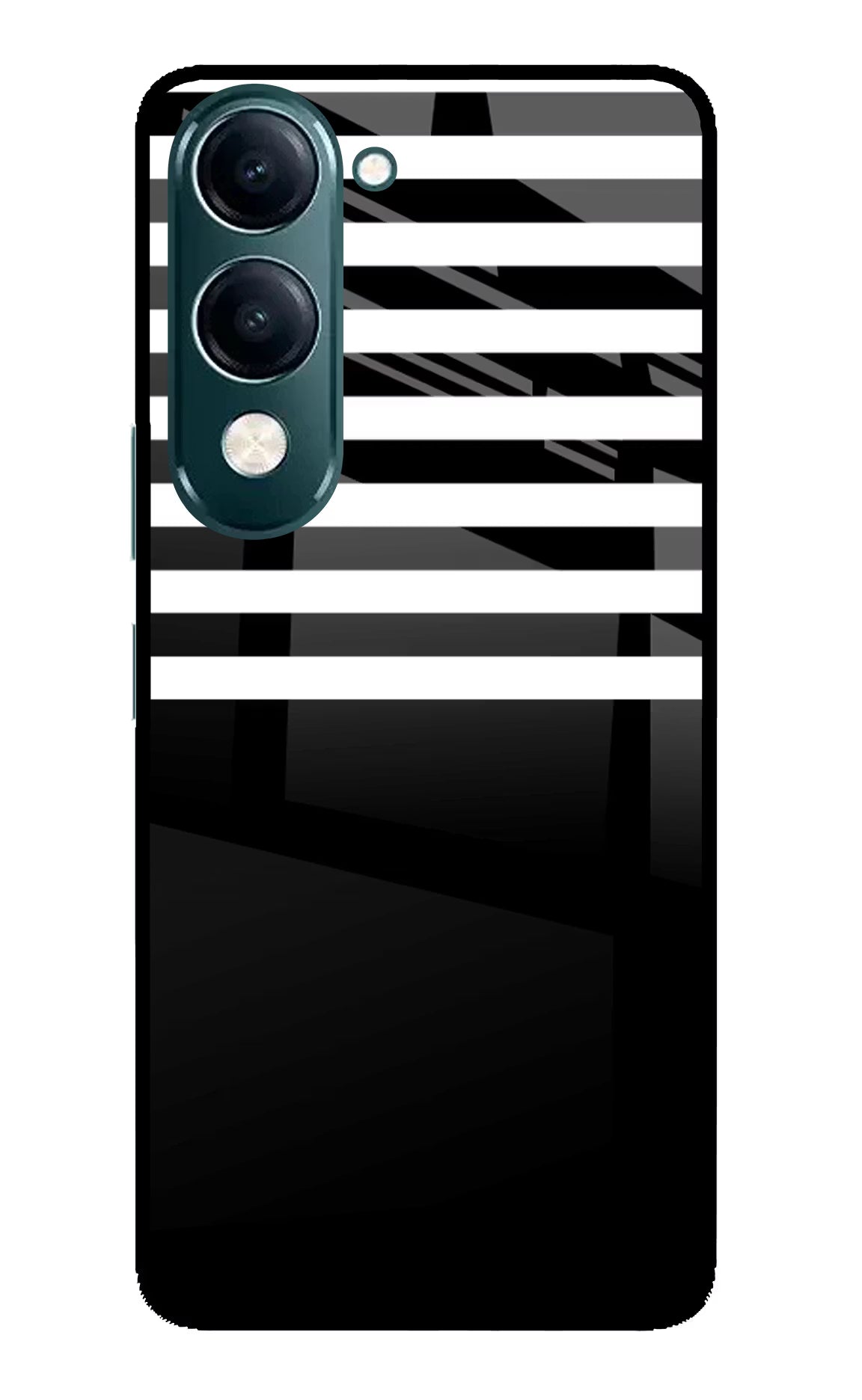 Black and White Print iQOO Z10 Lite 5G Glass Case - Black and White Print iQOO Z10 Lite 5G Glass Case Black and White Print iQOO Z10 Lite 5G Glass Case