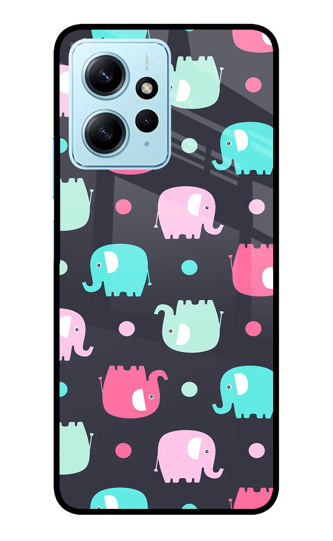 Elephants Redmi Note 12 4G Glass Case - Elephants Redmi Note 12 4G Glass Case Elephants Redmi Note 12 4G Glass Case