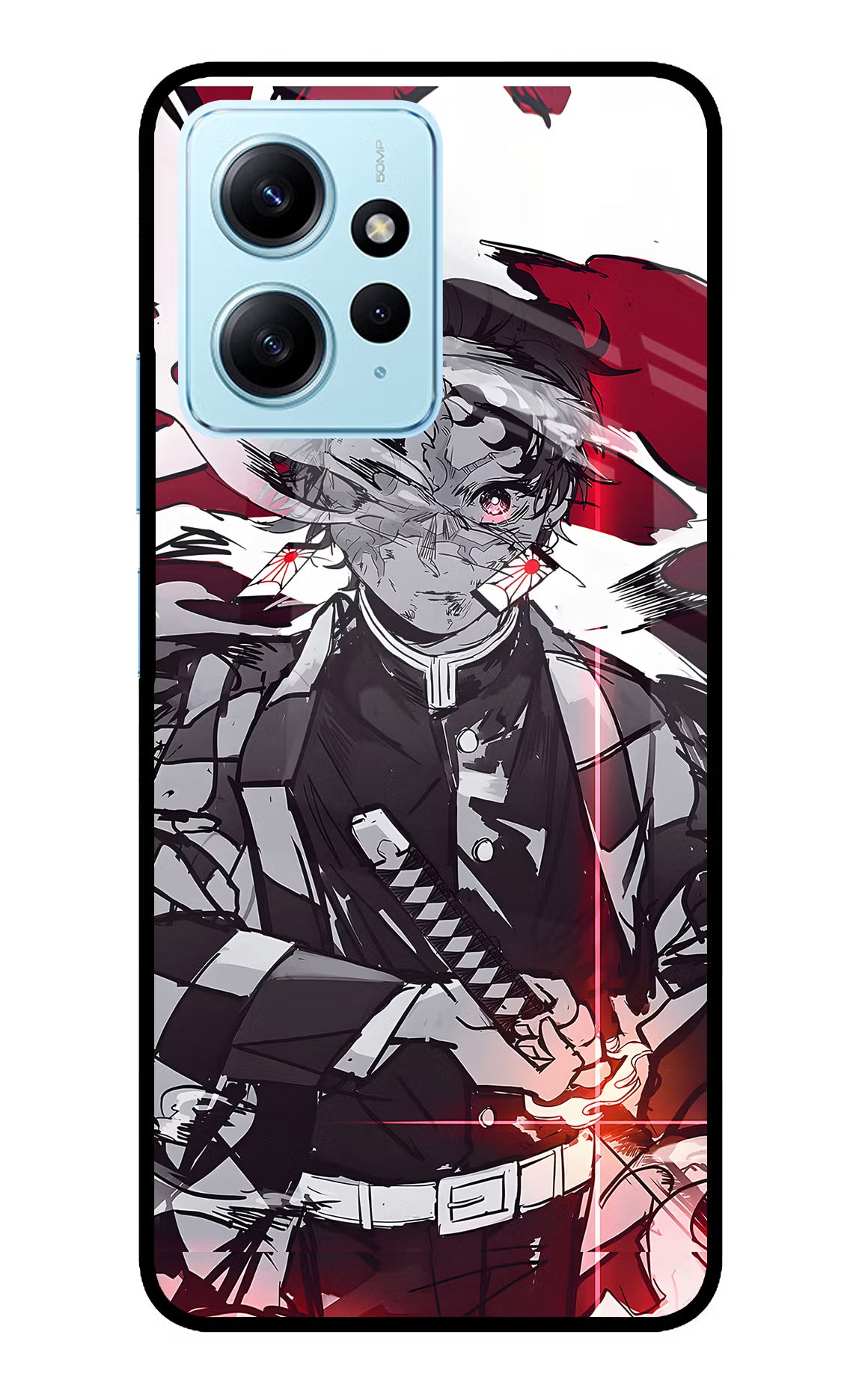 Demon Slayer Redmi Note 12 4G Glass Case - Demon Slayer Redmi Note 12 4G Glass Case Demon Slayer Redmi Note 12 4G Glass Case