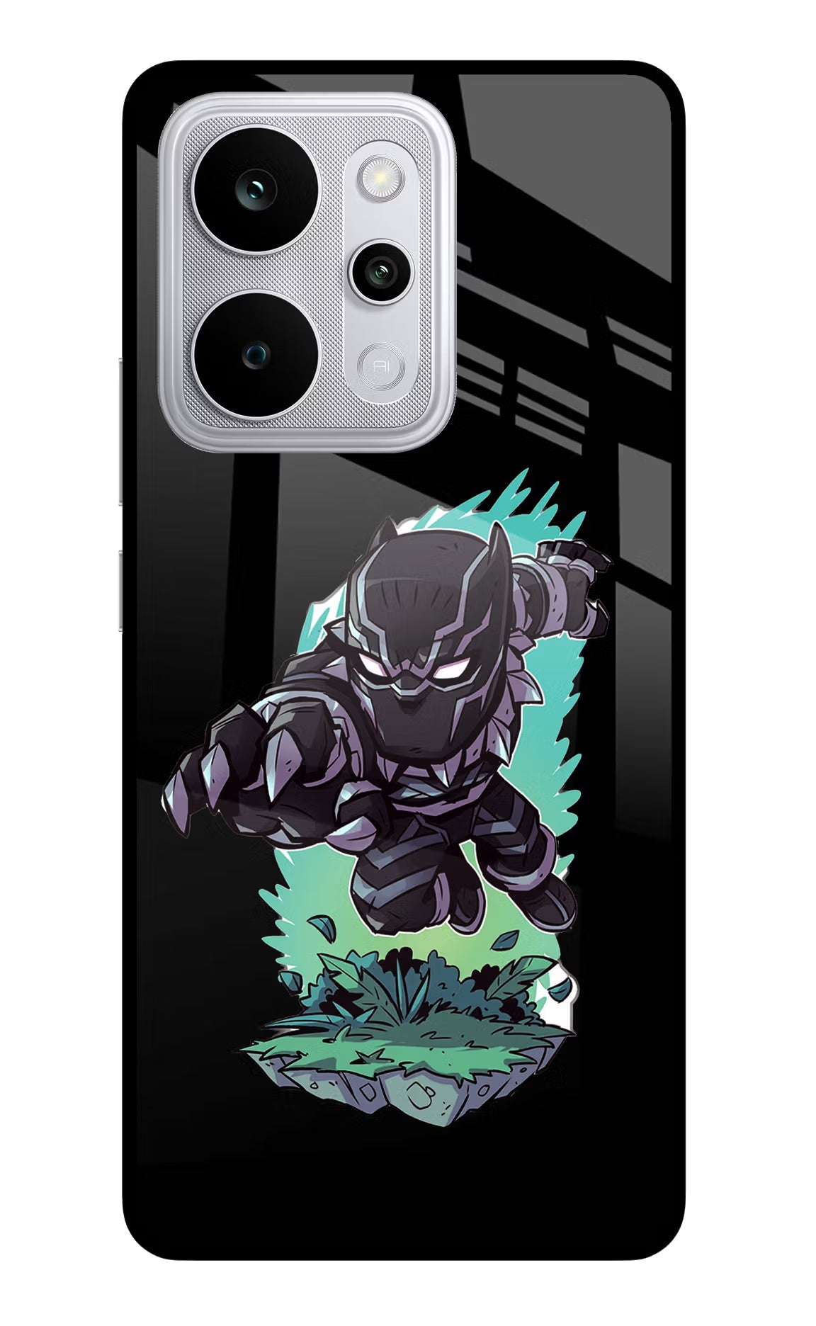 Black Panther Realme P4 Power 5G Glass Case - Black Panther Realme P4 Power 5G Glass Case Black Panther Realme P4 Power 5G Glass Case