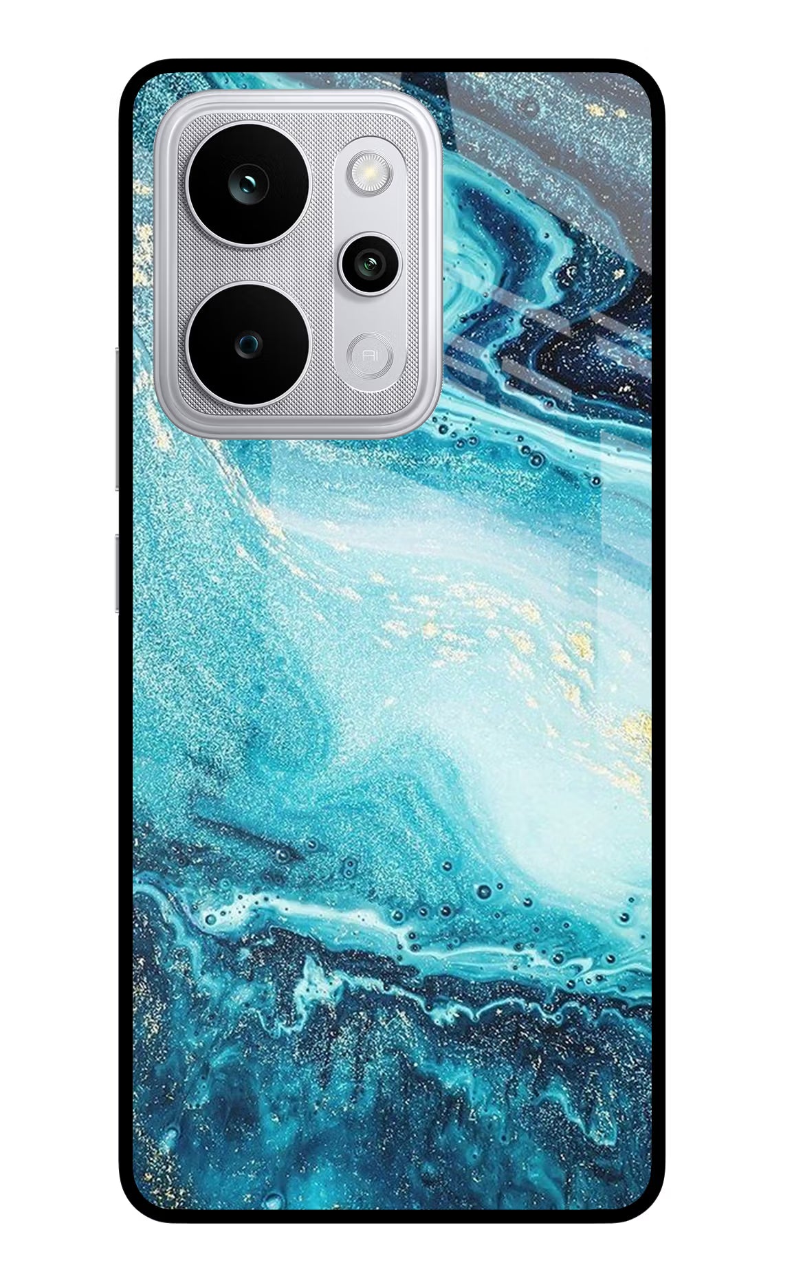 Blue Glitter Marble Realme P4 Power 5G Glass Case - Blue Glitter Marble Realme P4 Power 5G Glass Case Blue Glitter Marble Realme P4 Power 5G Glass Case