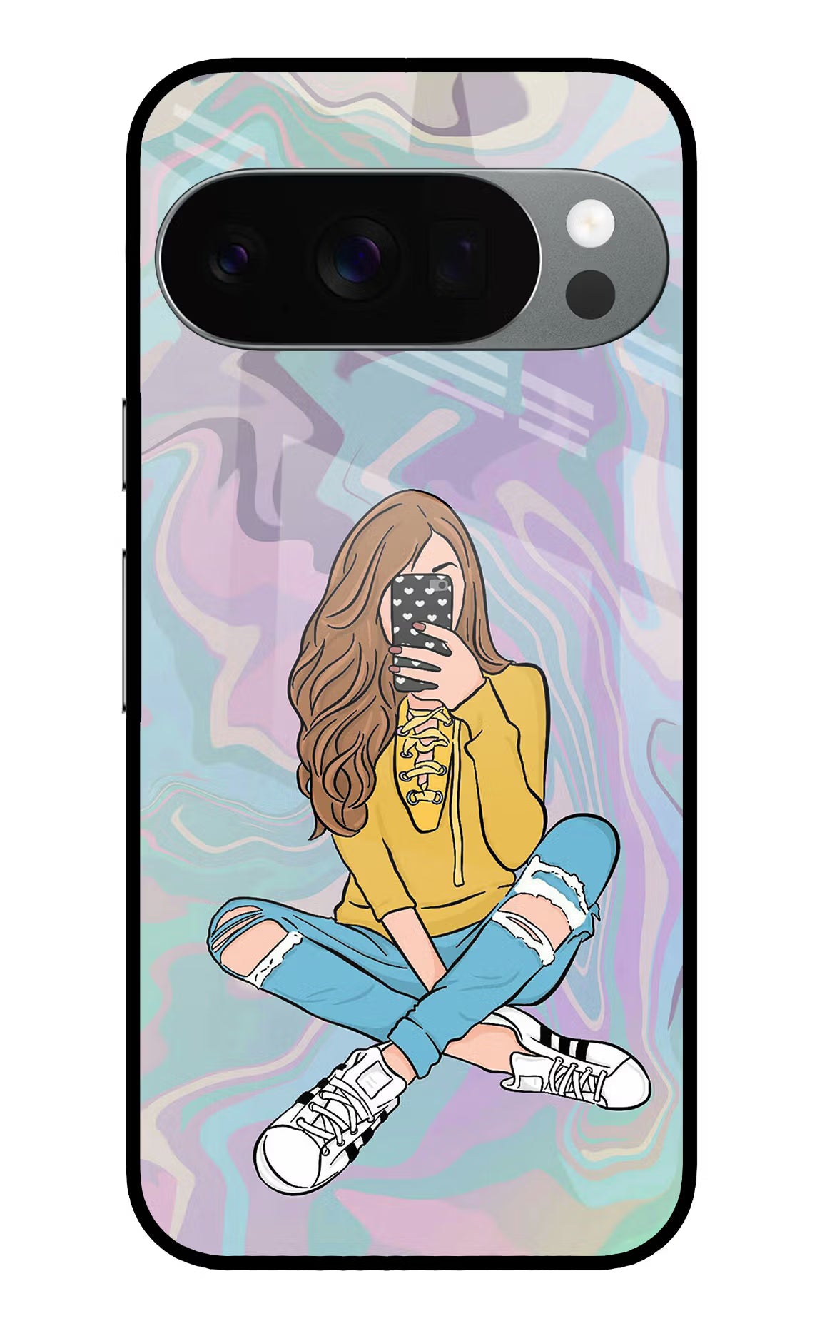 Selfie Girl Google Pixel 10 Pro Glass Case - Selfie Girl Google Pixel 10 Pro Glass Case Selfie Girl Google Pixel 10 Pro Glass Case