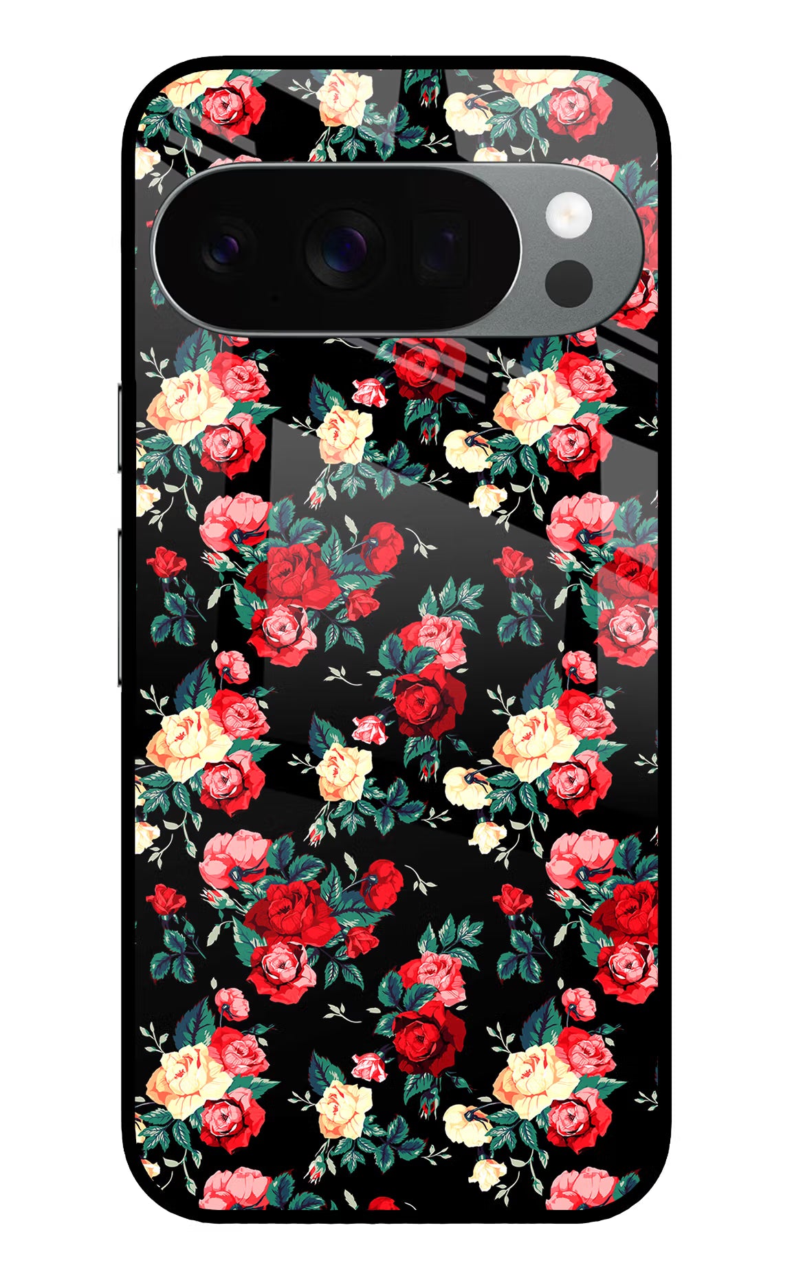 Rose Pattern Google Pixel 10 Pro Glass Case - Rose Pattern Google Pixel 10 Pro Glass Case Rose Pattern Google Pixel 10 Pro Glass Case