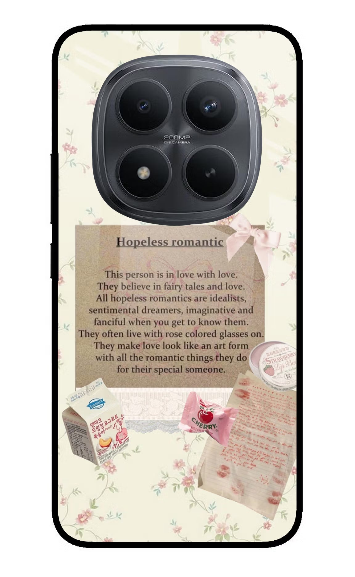 Hopeless Romantic Redmi Note 15 Pro+ 5G Glass Case - Hopeless Romantic Redmi Note 15 Pro+ 5G Glass Case Hopeless Romantic Redmi Note 15 Pro+ 5G Glass Case