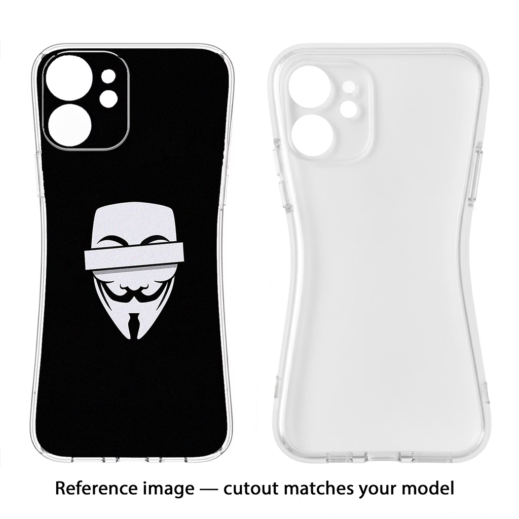 Anonymous Face Samsung S25 Back Cover - Anonymous Face Samsung S25 Soft Case Back Cover by Casekaro Anonymous Face Samsung S25 Soft Case Back Cover by Casekaro