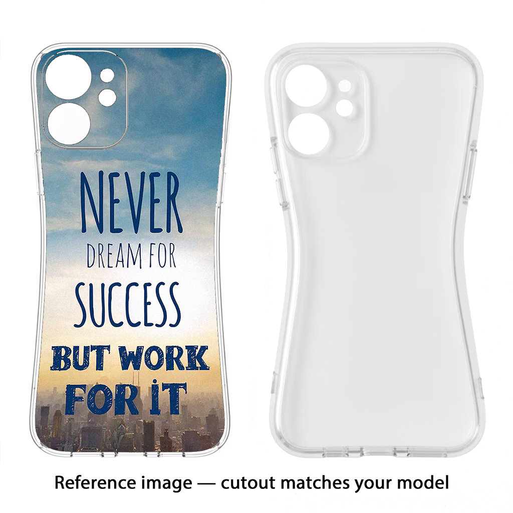 Never Dream For Success But Work For It Vivo X200 FE Back Cover - Never Dream For Success But Work For It Vivo X200 FE Soft Case Back Cover by Casekaro Never Dream For Success But Work For It Vivo X200 FE Soft Case Back Cover by Casekaro