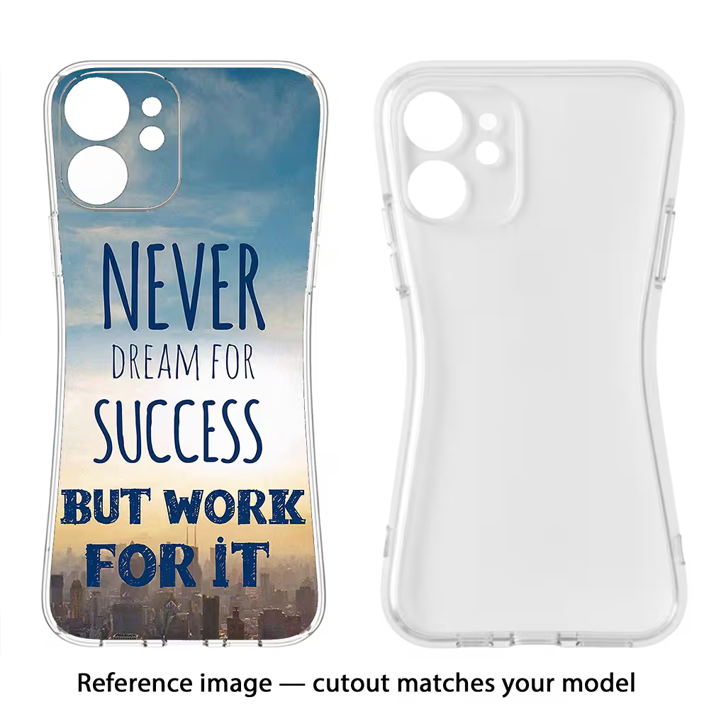Never Dream For Success But Work For It Oppo A79 5G Soft Case Back Cover by Casekaro