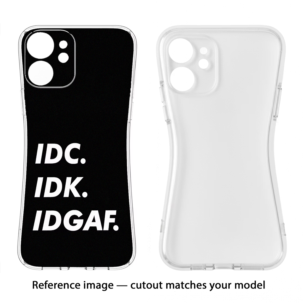 Idc Idk Idgaf Vivo Y51A/Y51 2020 Back Cover - Idc Idk Idgaf Vivo Y51A/Y51 2020 Soft Case Back Cover by Casekaro Idc Idk Idgaf Vivo Y51A/Y51 2020 Soft Case Back Cover by Casekaro