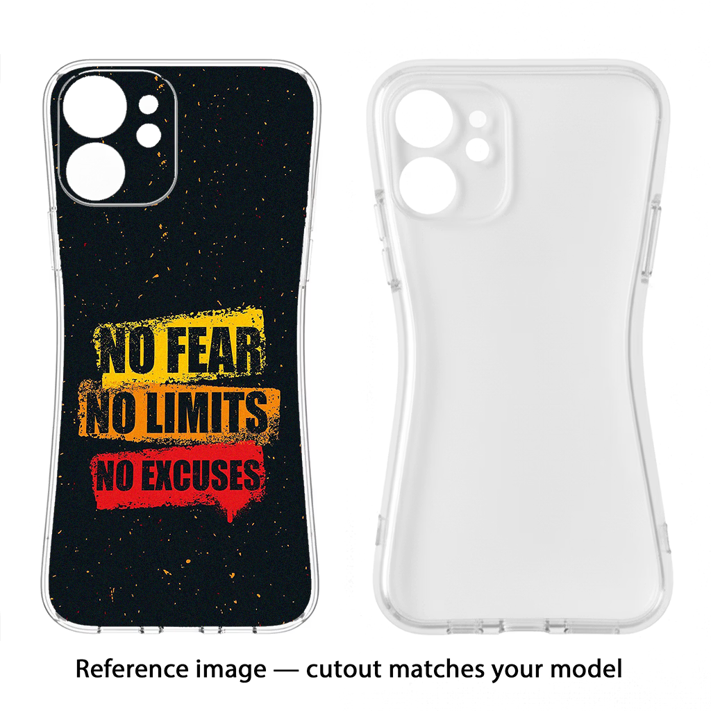 No Fear No Limits No Excuse Vivo Y51A/Y51 2020 Back Cover - No Fear No Limits No Excuse Vivo Y51A/Y51 2020 Soft Case Back Cover by Casekaro No Fear No Limits No Excuse Vivo Y51A/Y51 2020 Soft Case Back Cover by Casekaro