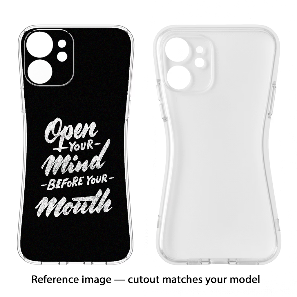 Open Your Mind Before Your Mouth Nothing Phone 3a Pro Back Cover - Open Your Mind Before Your Mouth Nothing Phone 3a Pro Soft Case Back Cover by Casekaro Open Your Mind Before Your Mouth Nothing Phone 3a Pro Soft Case Back Cover by Casekaro