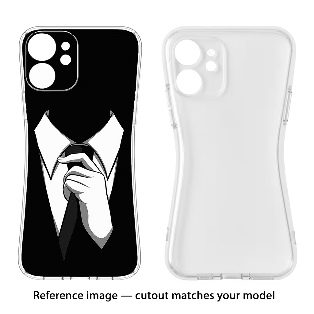 Black Tie Realme 14x 5G Back Cover - Black Tie Realme 14x 5G Soft Case Back Cover by Casekaro Black Tie Realme 14x 5G Soft Case Back Cover by Casekaro